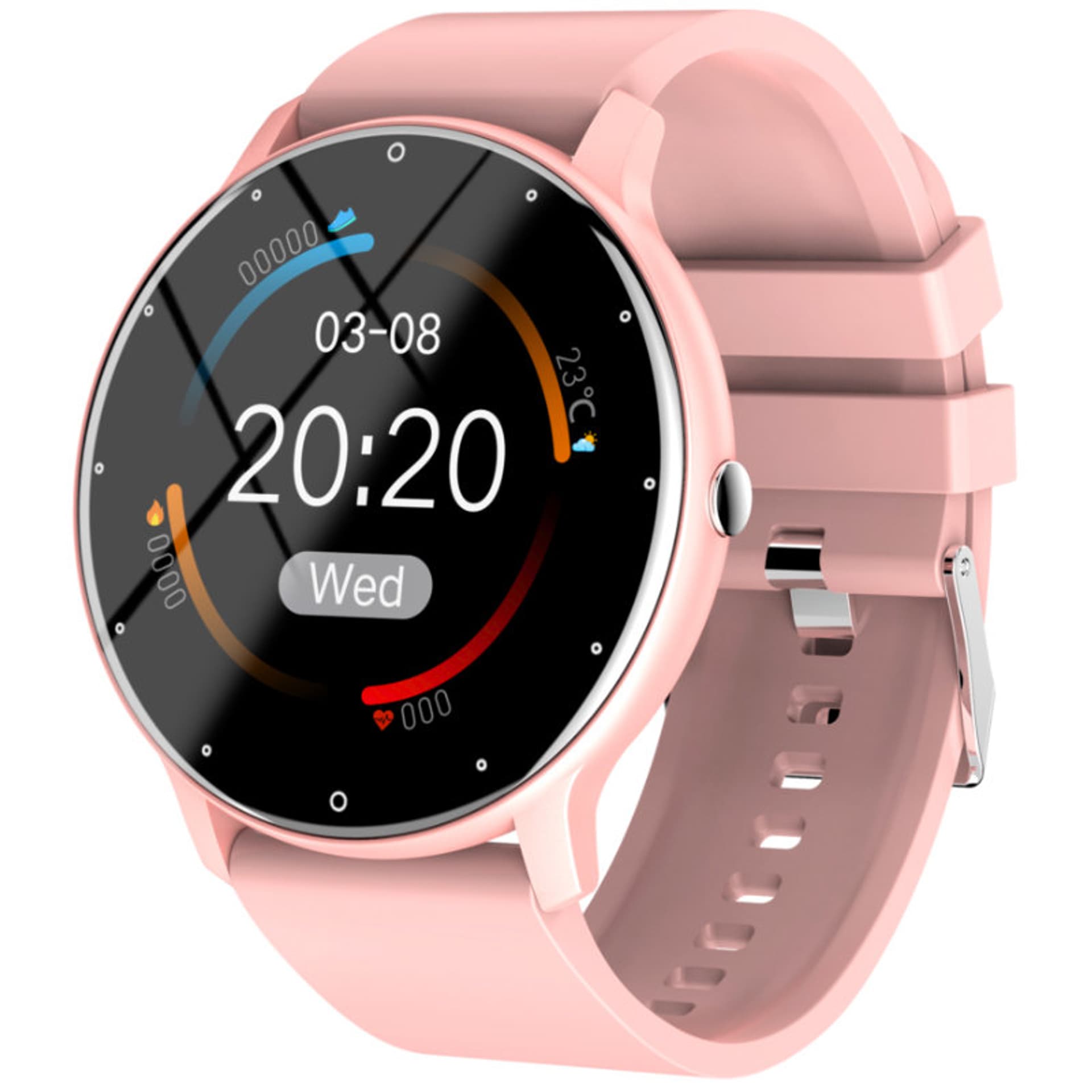 

SMARTWATCH DAMSKI Rubicon RNCF01 - WŁASNE TARCZE, PULSOMETR (sr047a)