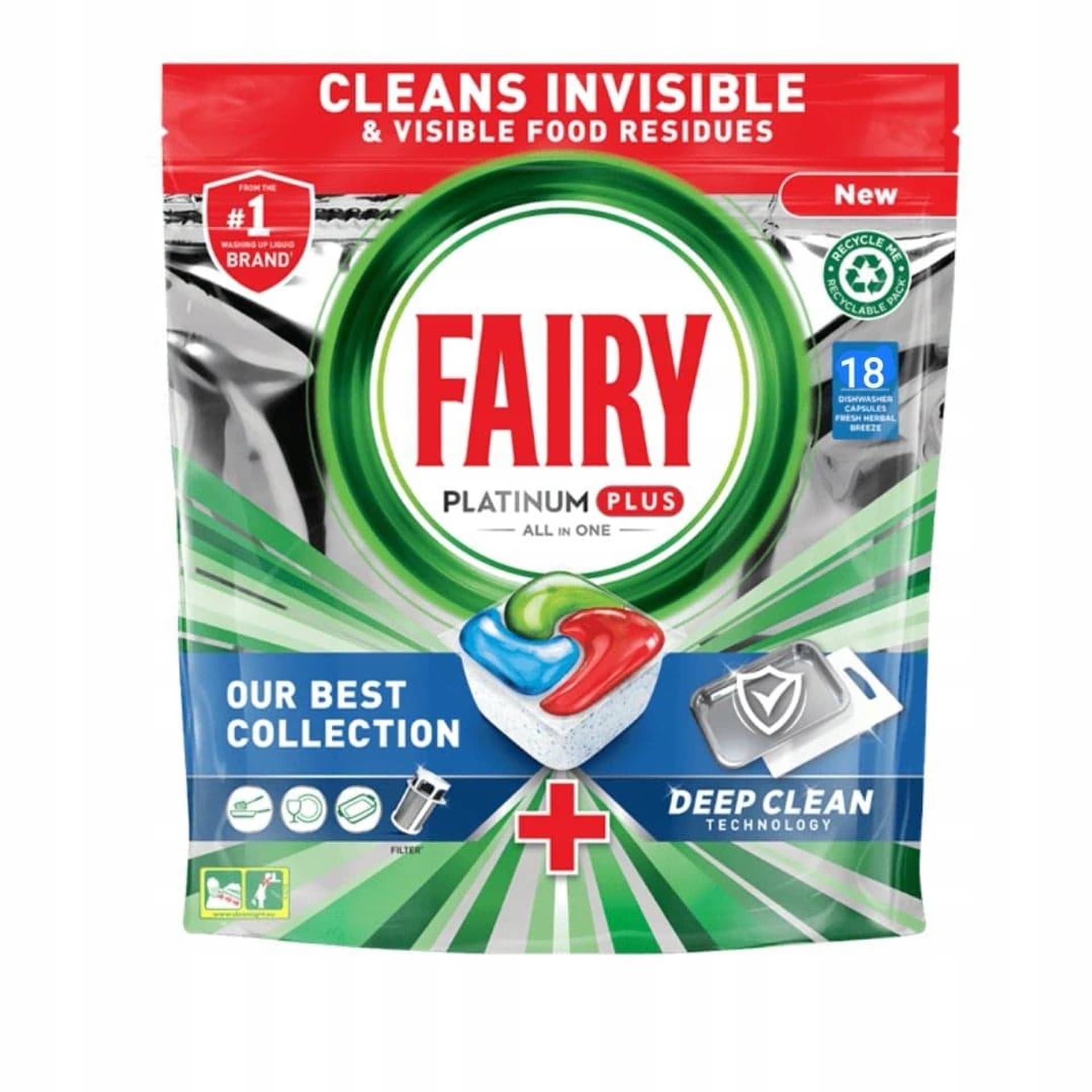 

Fairy Platinum Plus Kapsułki do Zmywarki 18 szt.