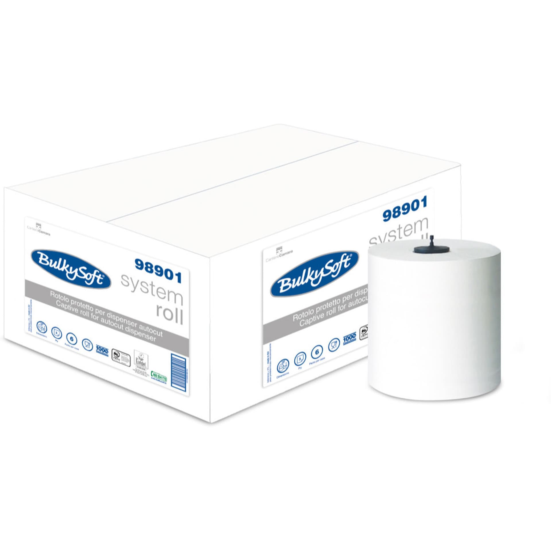 

Ręcznik papierowy w roli biały (6 sztuk) 3w 100m 98901 celuloza Autocut BULKYSOFT, 6 sztuk) 3w 100m 98901 celuloza autocut bulkysof