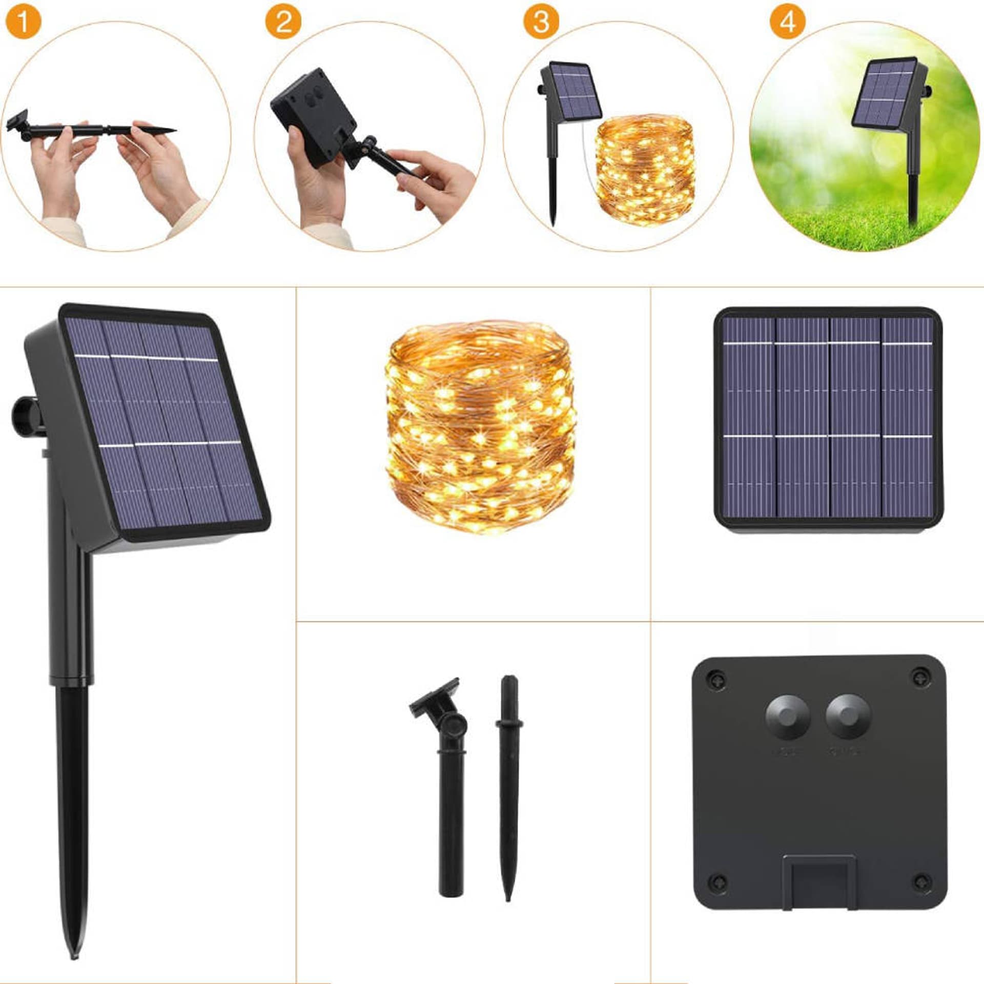 

Solarny Łancuch Świetlny 10m 100 LED ciepły biały