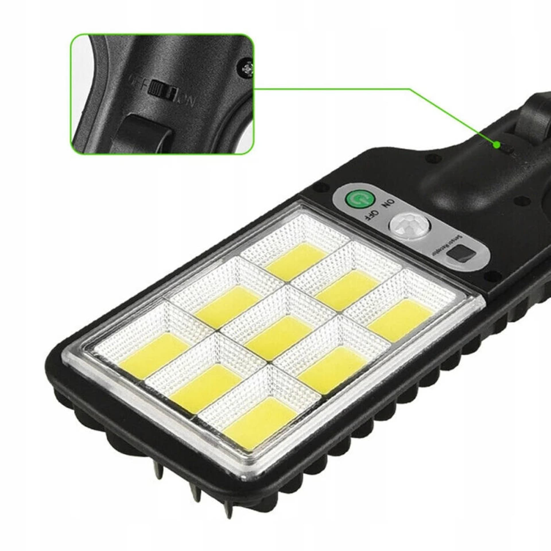 

Uliczna Lampa Solarna 108 LED COB z Czujnikiem Ruchu i Zmierzchu czarna