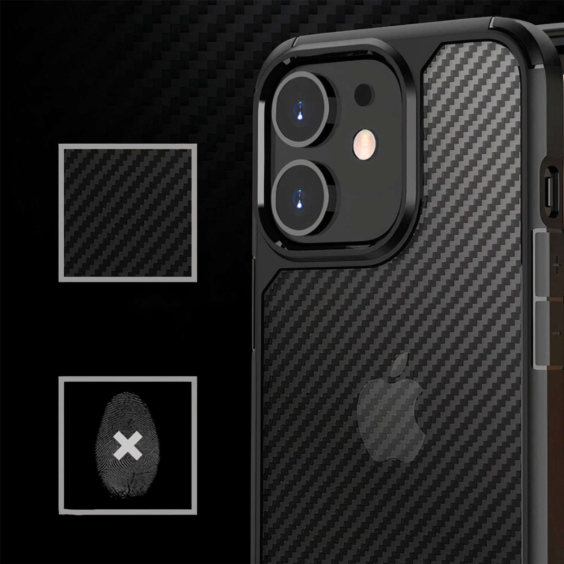 

Etui ochronne na telefon Alogy Techsuit CarbonFuse obudowa do Apple iPhone 12/12 Pro Black