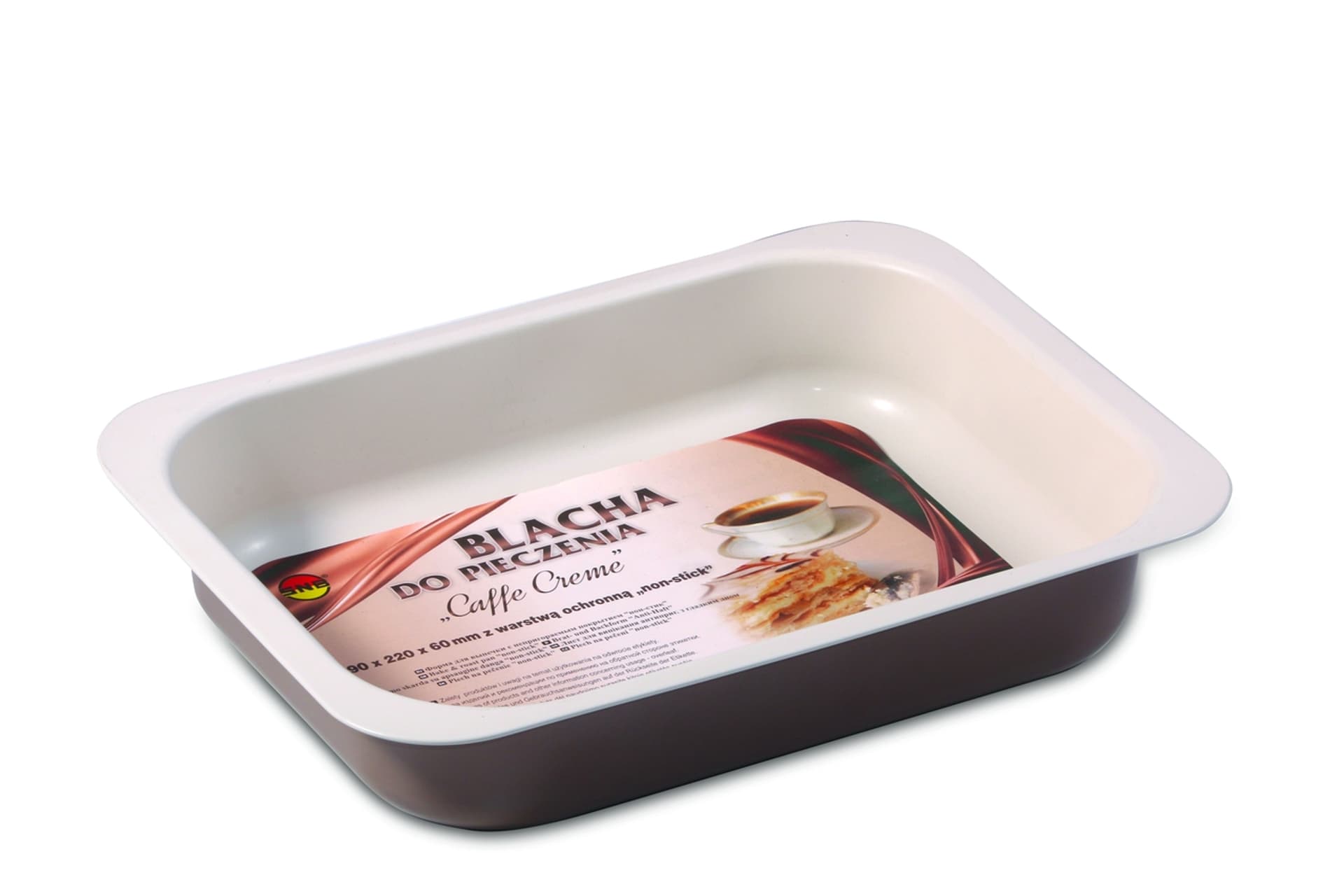 

Blacha forma do pieczenia tłoczona 29cm x 22cm x 6cm brązowa