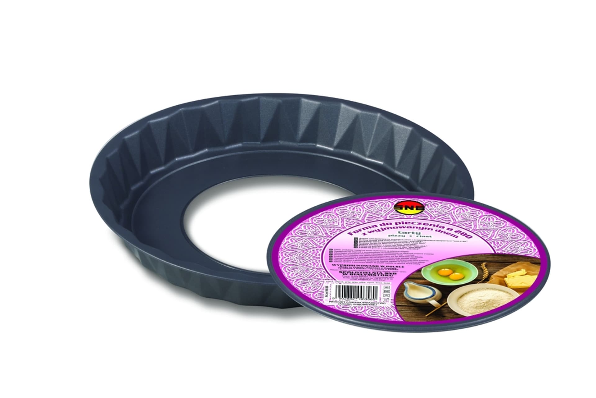 

Forma blacha do pieczenia z wyjmowanym dnem 28cm szara