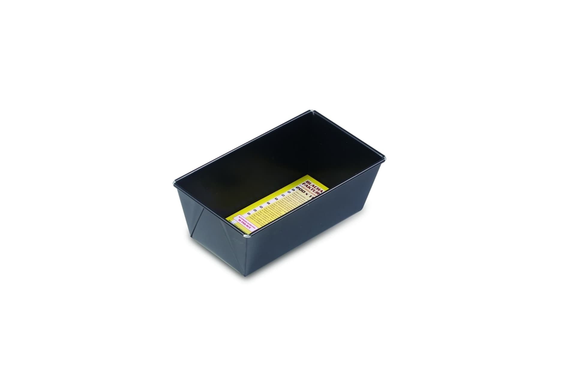

Blacha fakturowana uniwersalna do pieczenia 25cm x 11cm x 7,5cm czarna