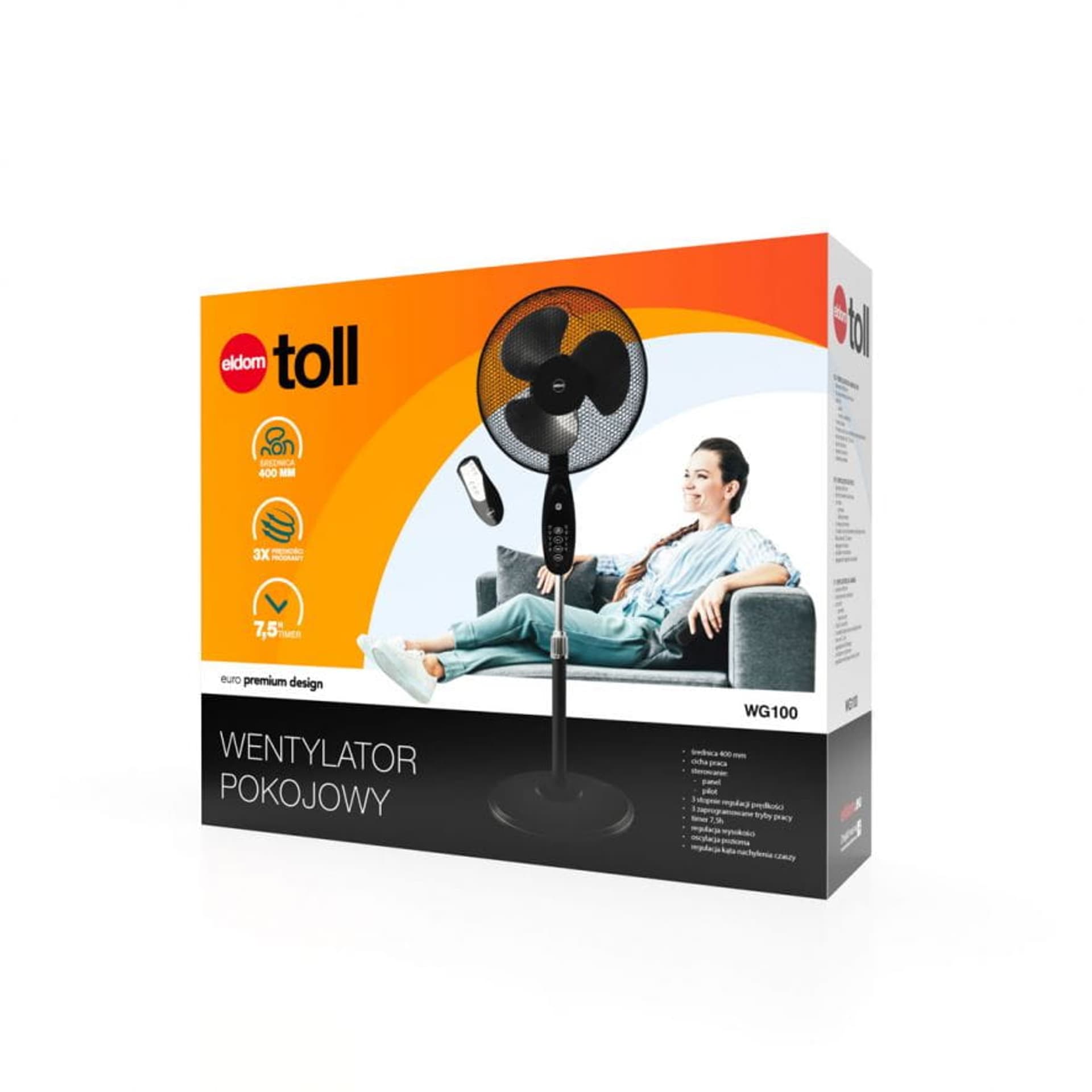 

Wentylator pokojowy Eldom WG100 toll
