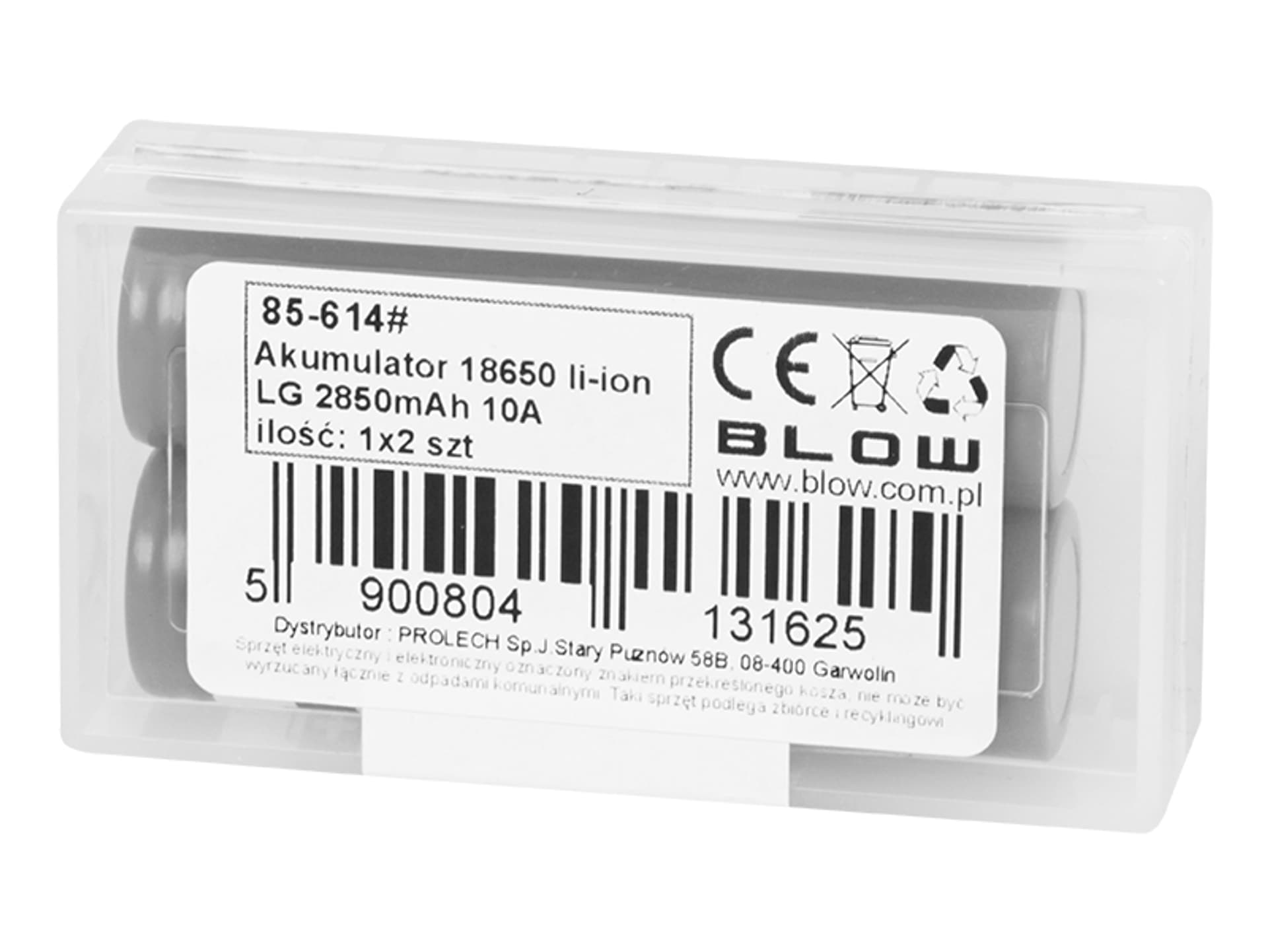 

85-614# Akumulator 18650 li-ion lg 2850mah 10a