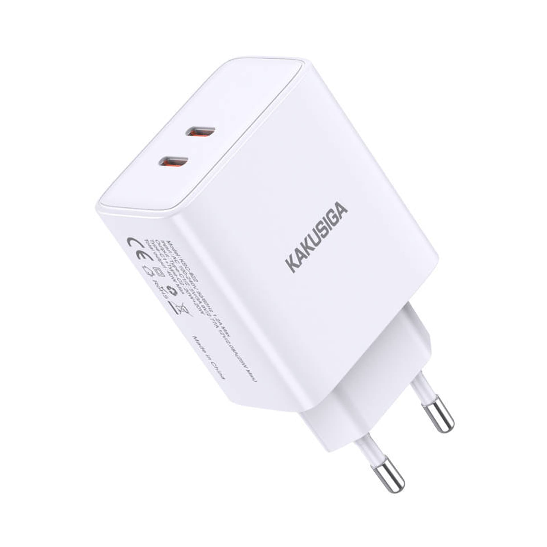 

Ładowarka Sieciowa 40W Power Delivery 2x USB-C KAKUSIGA KSC-922 biała