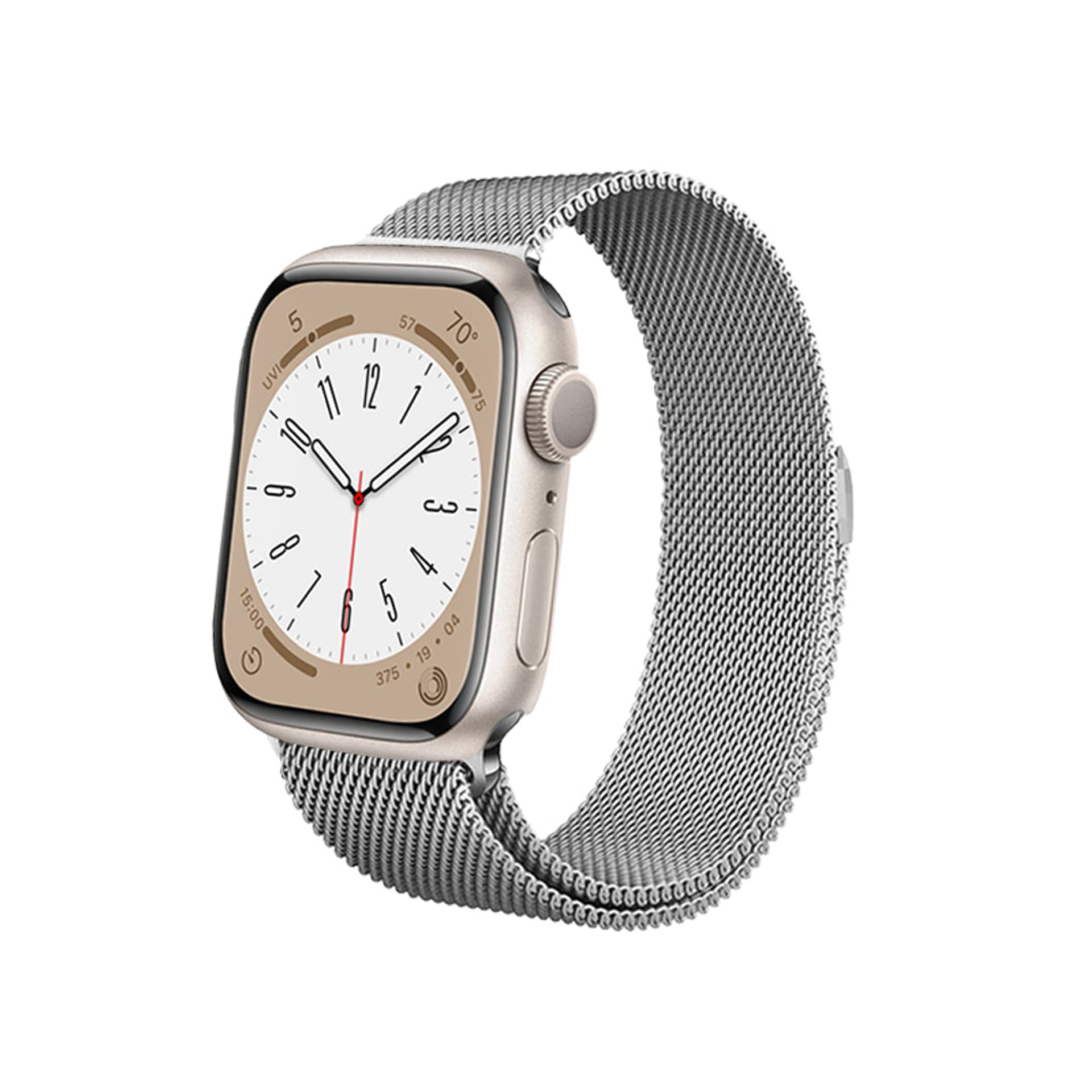 

Crong Milano Steel - Pasek ze stali nierdzewnej do Apple Watch 42/44/45/49 mm (srebrny)