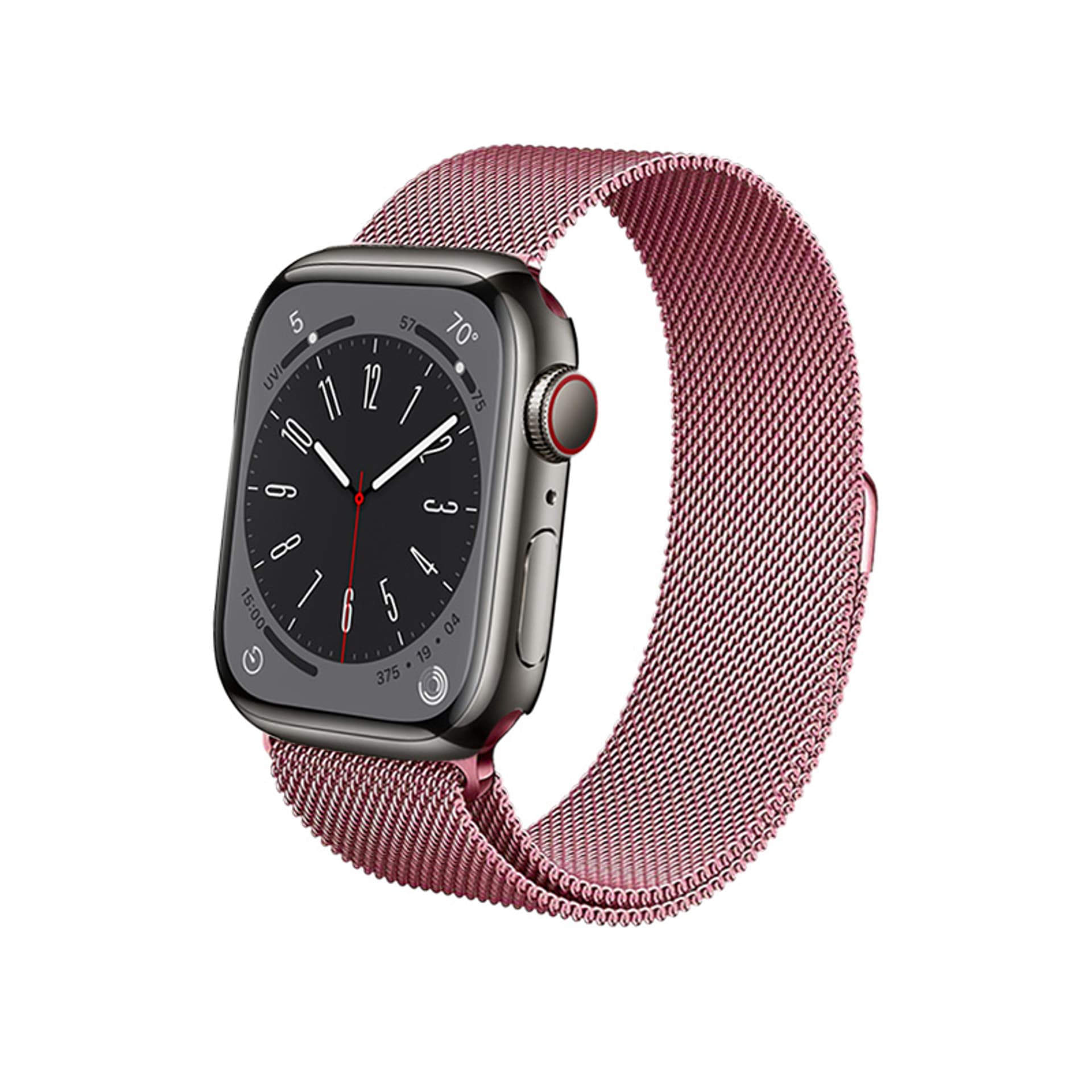 

Crong Milano Steel - Pasek ze stali nierdzewnej do Apple Watch 38/40/41 mm (różowe złoto)