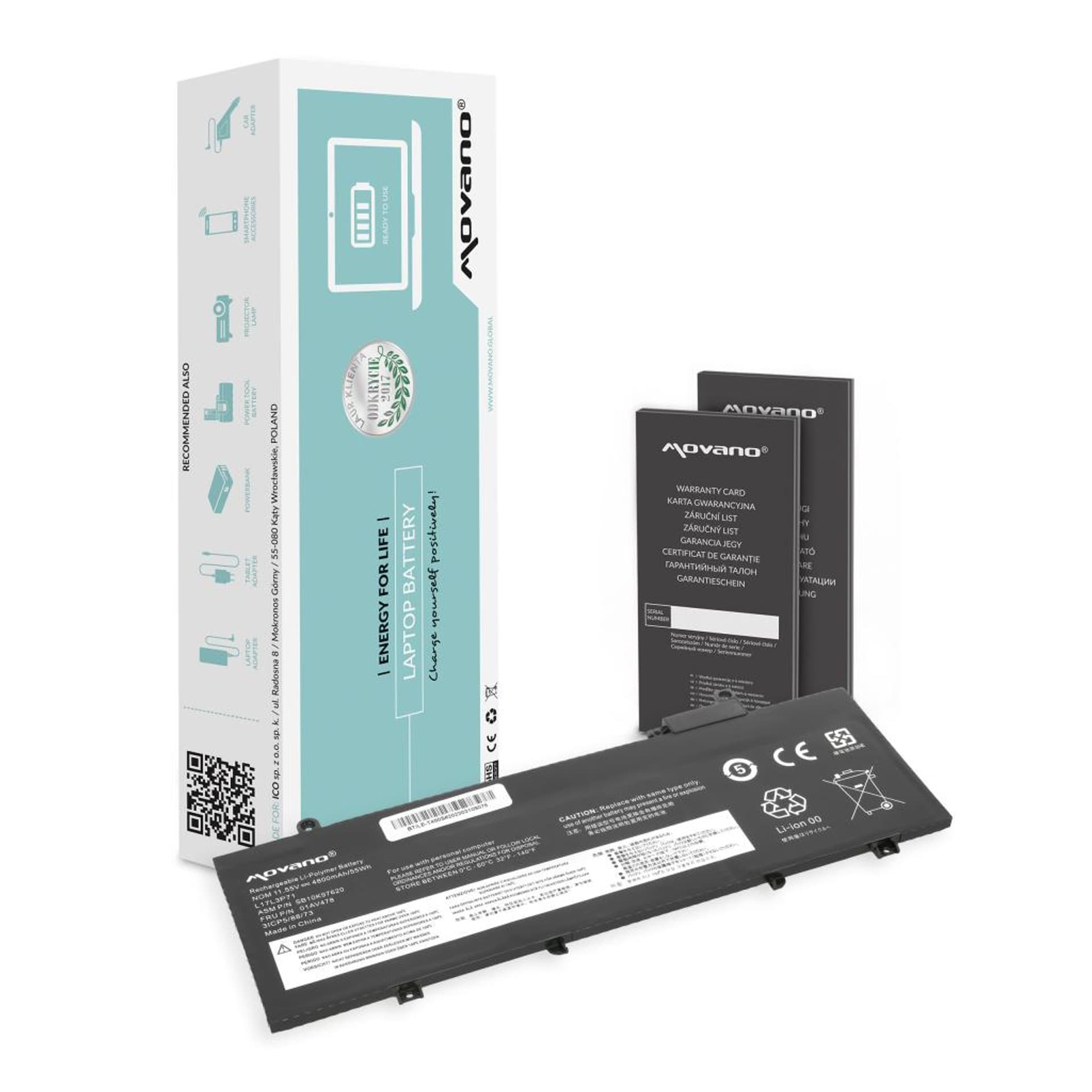 

Bateria Movano do Lenovo ThinkPad T480s