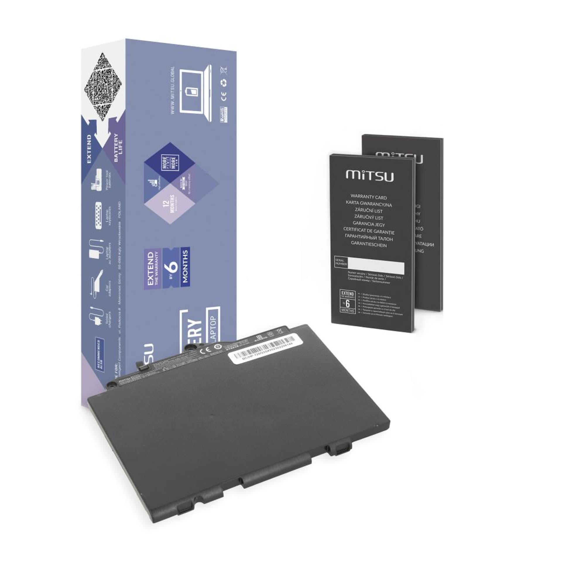 

Bateria Mitsu do HP EliteBook 725 G3, 820 G3 (2700mAh)