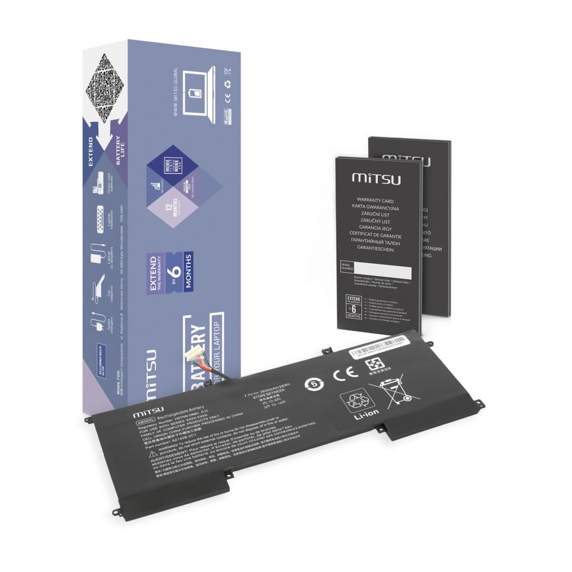 

Bateria Mitsu do HP Envy 13, 13-AD