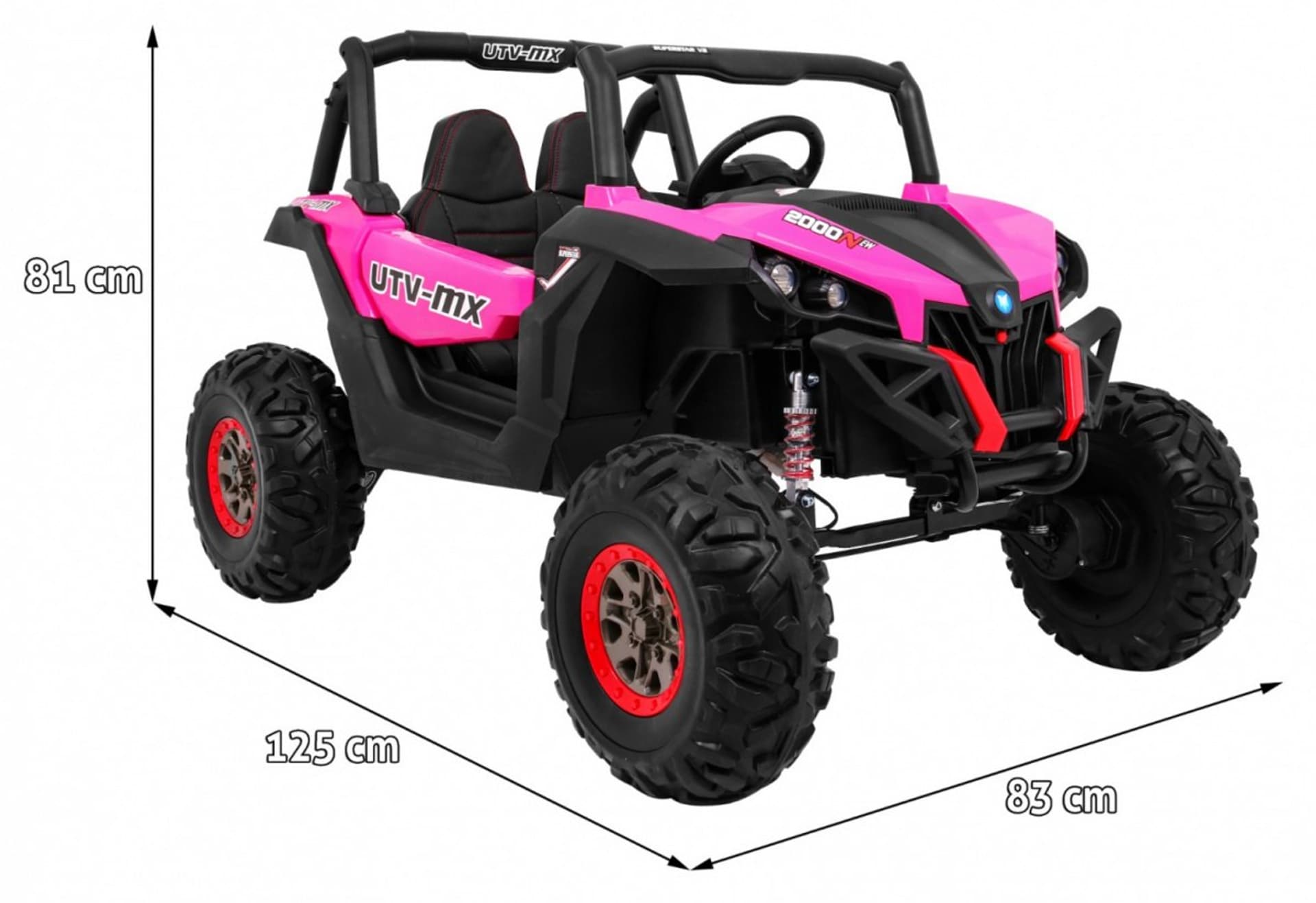 

Buggy SuperStar dla dzieci Różowy + Napęd 4x4 + Pilot + Bagażnik + MP3 LED + Blokada drzwi
