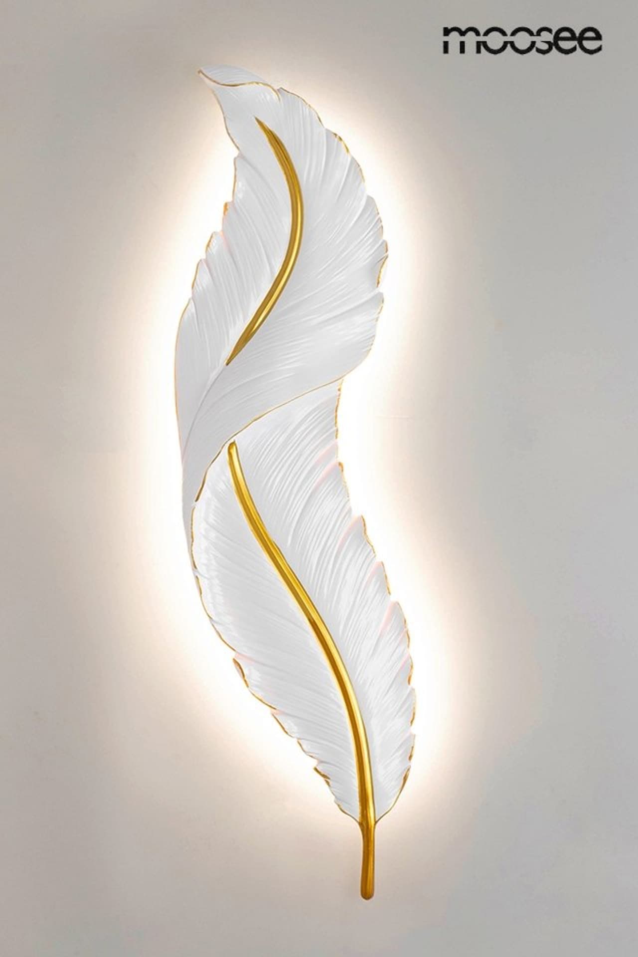 

MOOSEE lampa ścienna IKAR 80 biała / złota