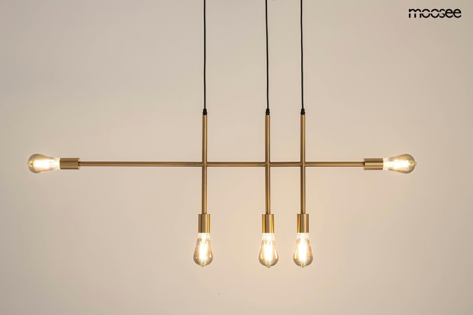 

MOOSEE lampa wisząca RIVA 5 złota