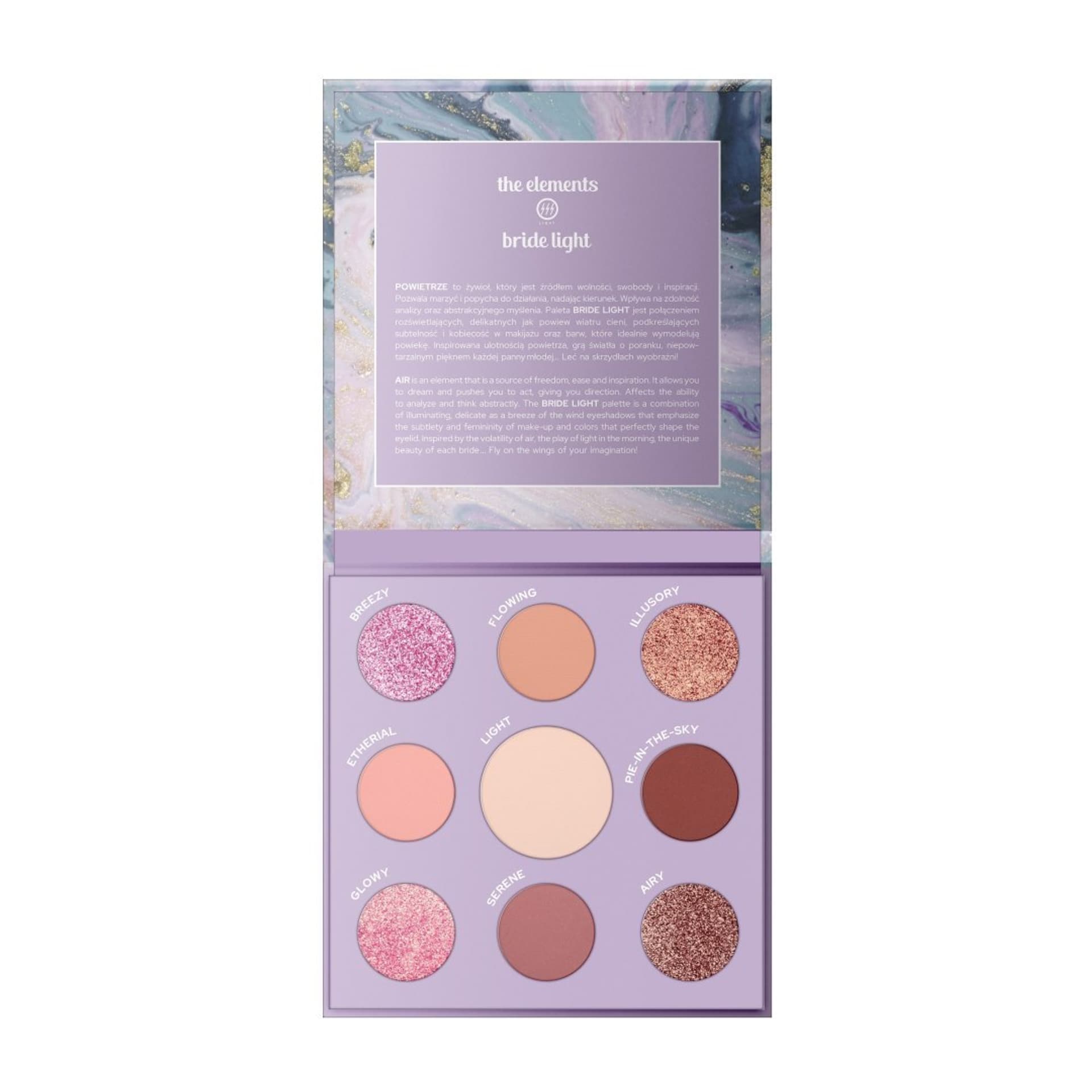

CLARESA Paleta Cieni do powiek (9) BRIDE LIGHT 12g, 9) bride light 12