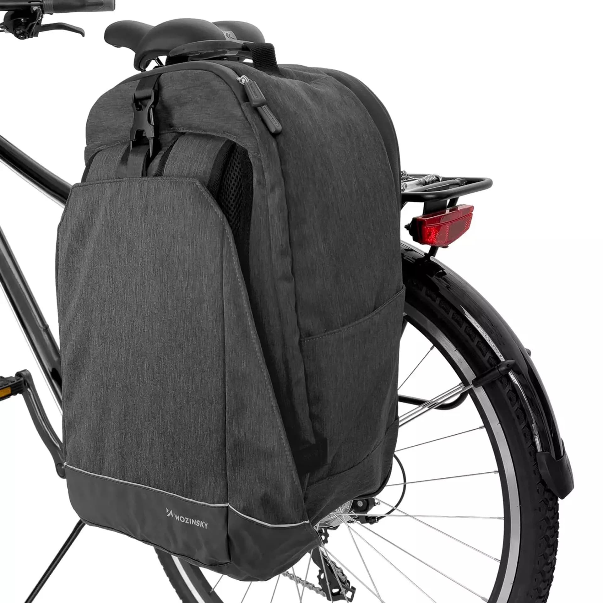

Wozinsky torba rowerowa na bagażnik plecak rowerowy ze stelażem 2w1 30l czarny (WBB33BK)