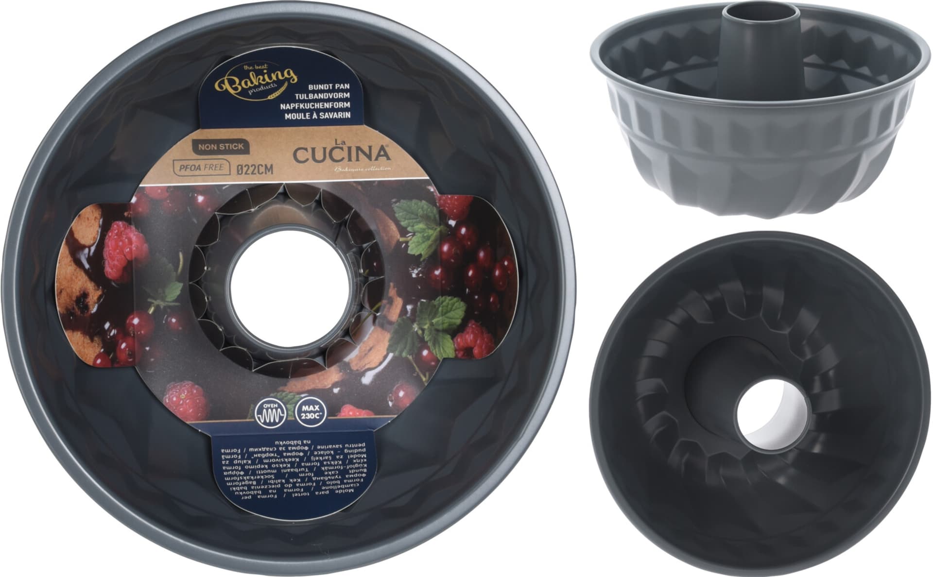 

Forma do pieczenia ciasta babki z tuleją 22cm non-stick