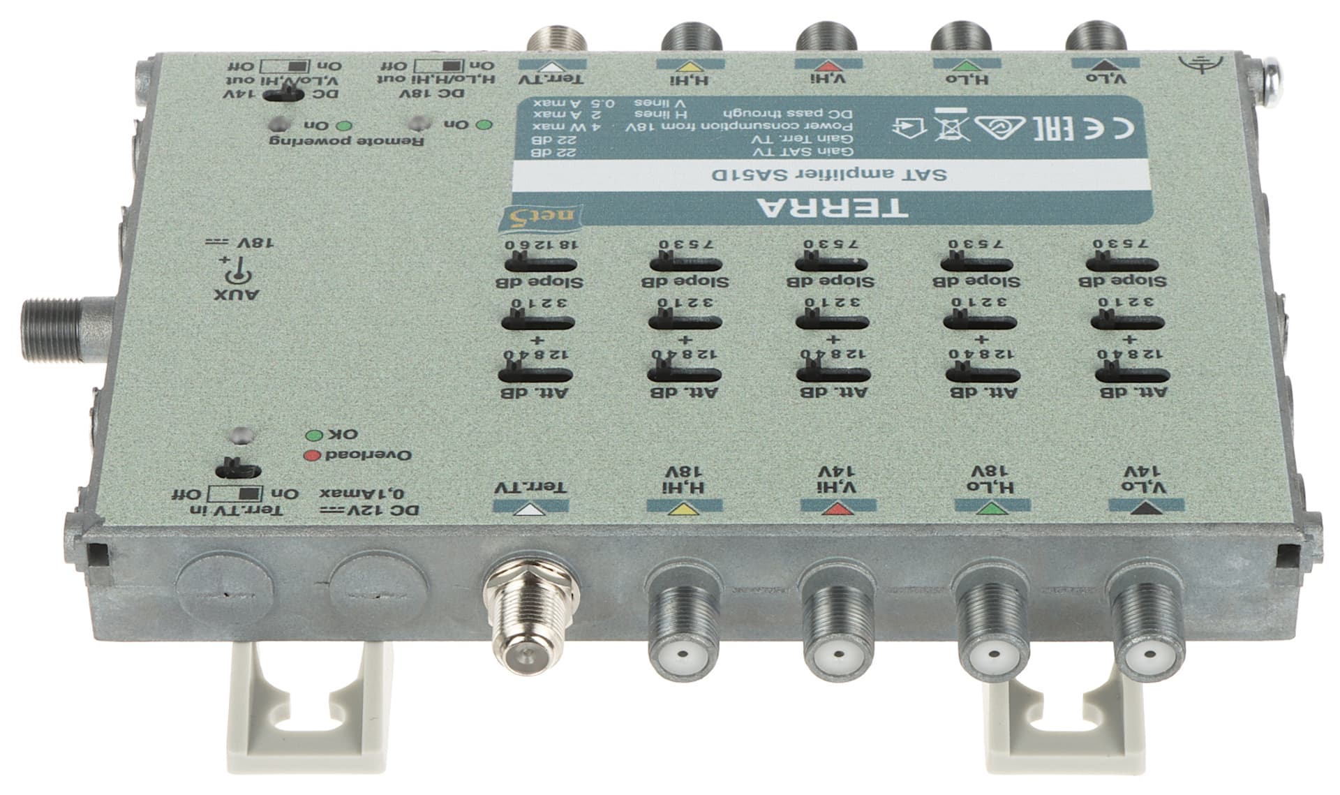 

WZMACNIACZ DO MULTISWITCHY SA-51D 5 WEJŚĆ / 5 WYJŚĆ TERRA