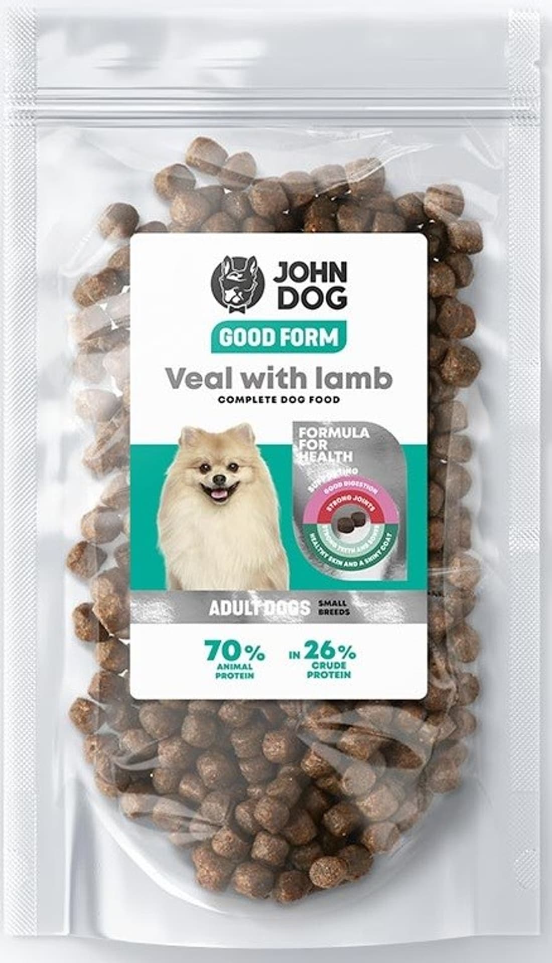 

John Dog GOOD FORM m rasy cielęcina,jagnięcina 120g