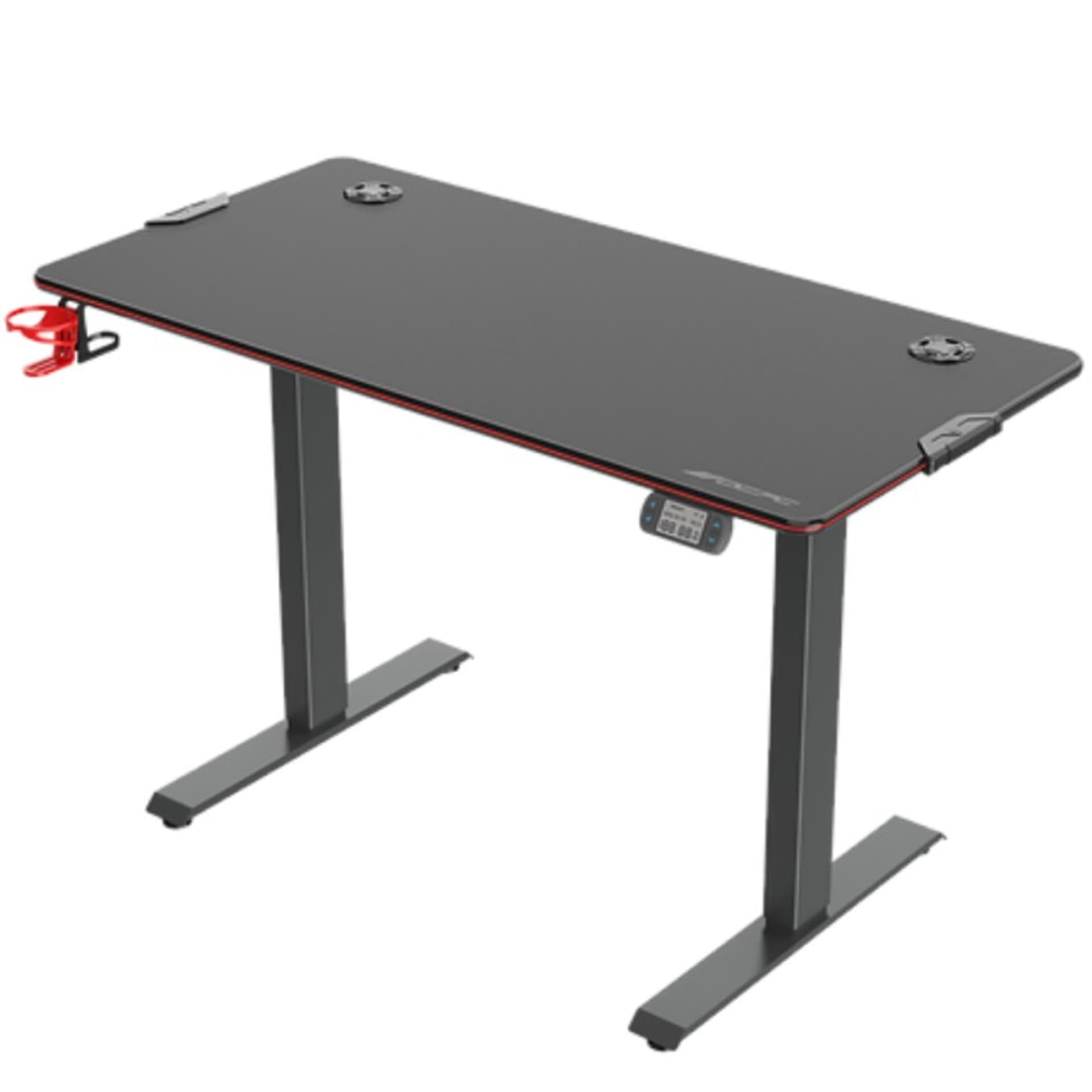 

OCPC Biurko gamingowe z elektryczną regulacją wysokości FIERO 1200 x 600 mm RGB