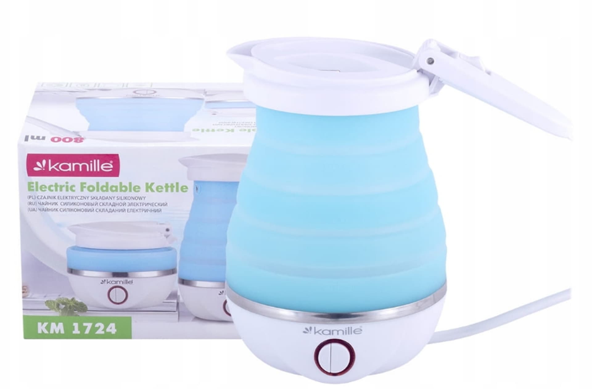 

Czajnik silikonowy składany elektryczny 800ml mały