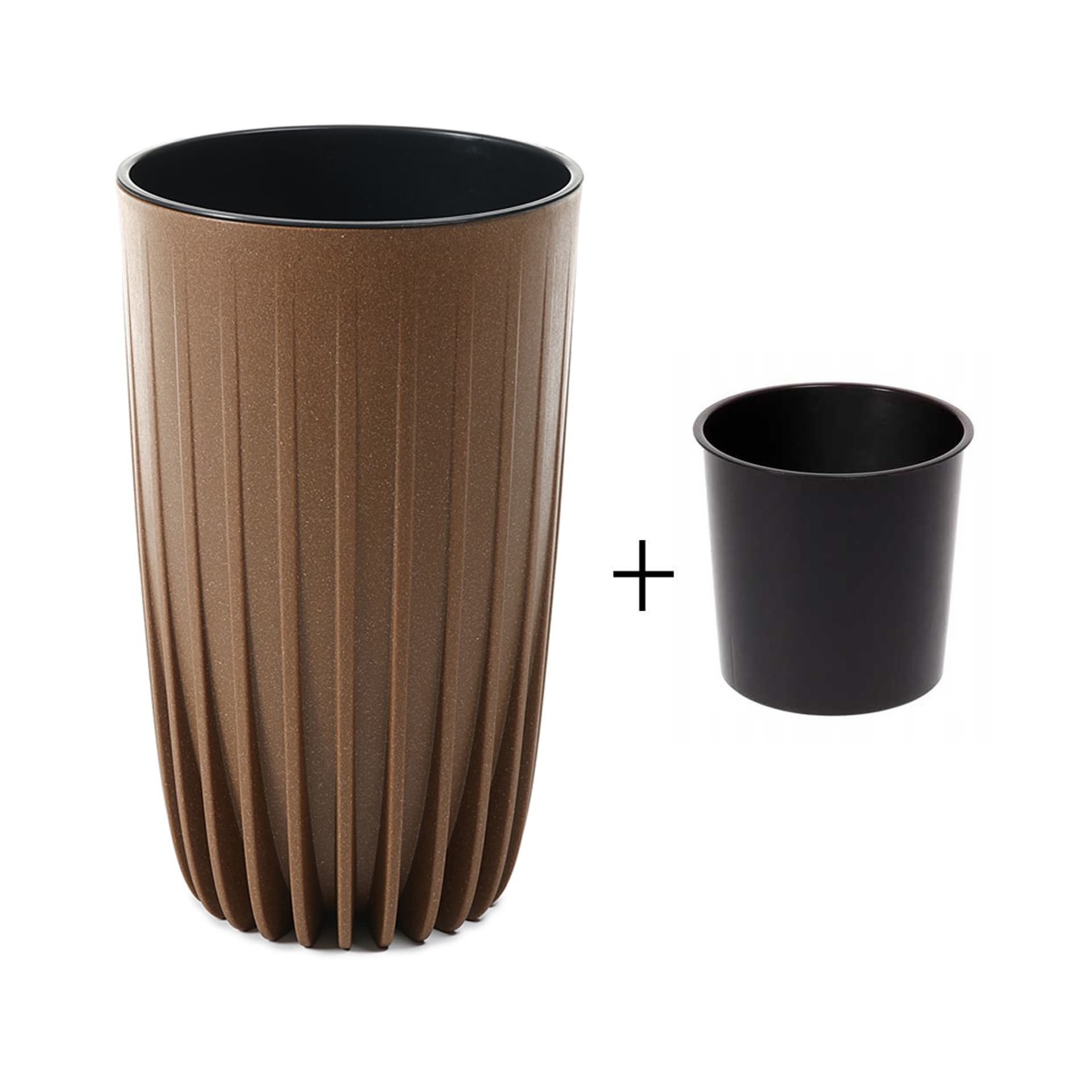 

Donica Stripped Wysoka ECO wood naturalne drewno 25xh42 cm