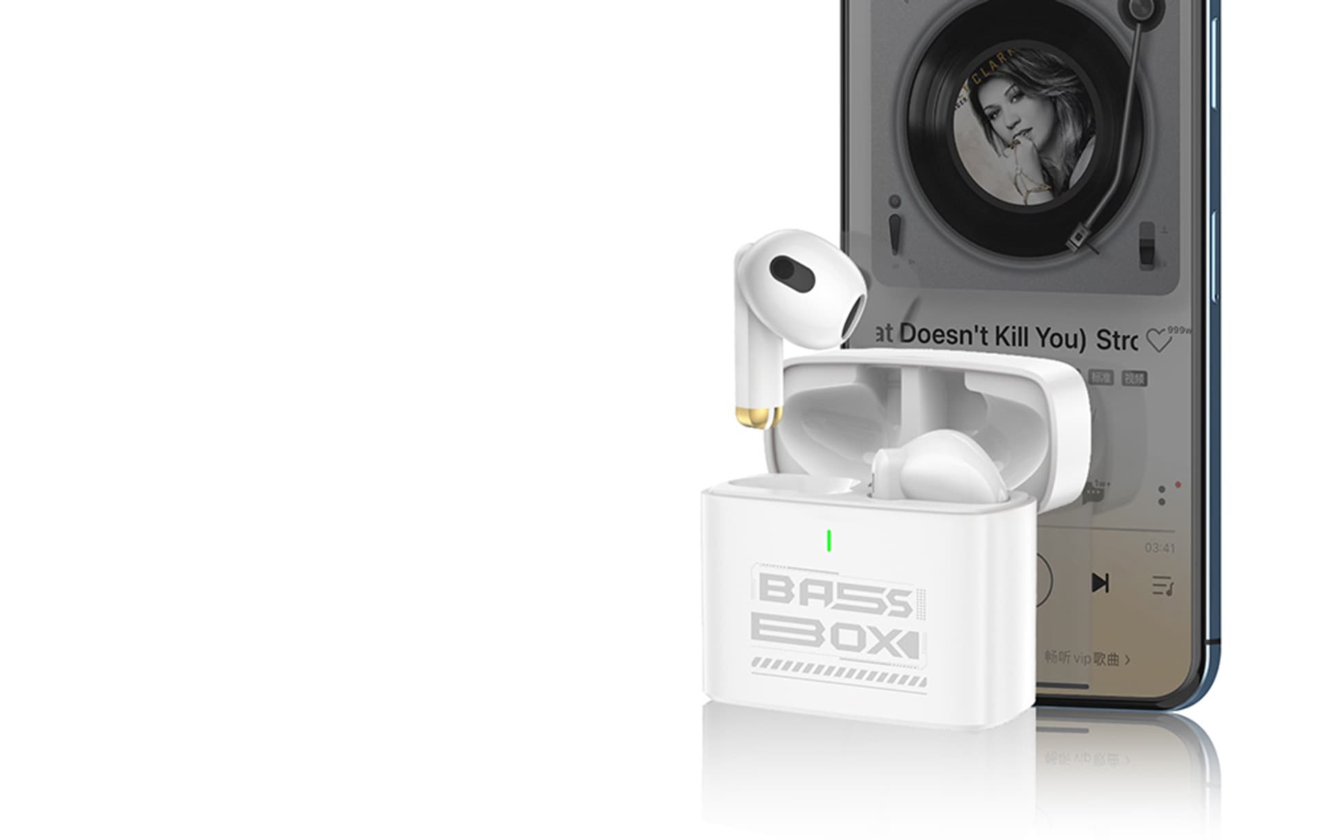 

Słuchawki bezprzewodowe TWS Foneng BL128, Bluetooth 5.3 (białe)