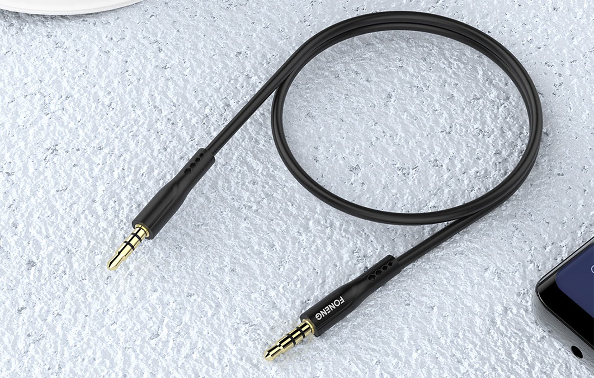 

Kabel audio AUX 3.5mm jack Foneng BM22 (czarny)