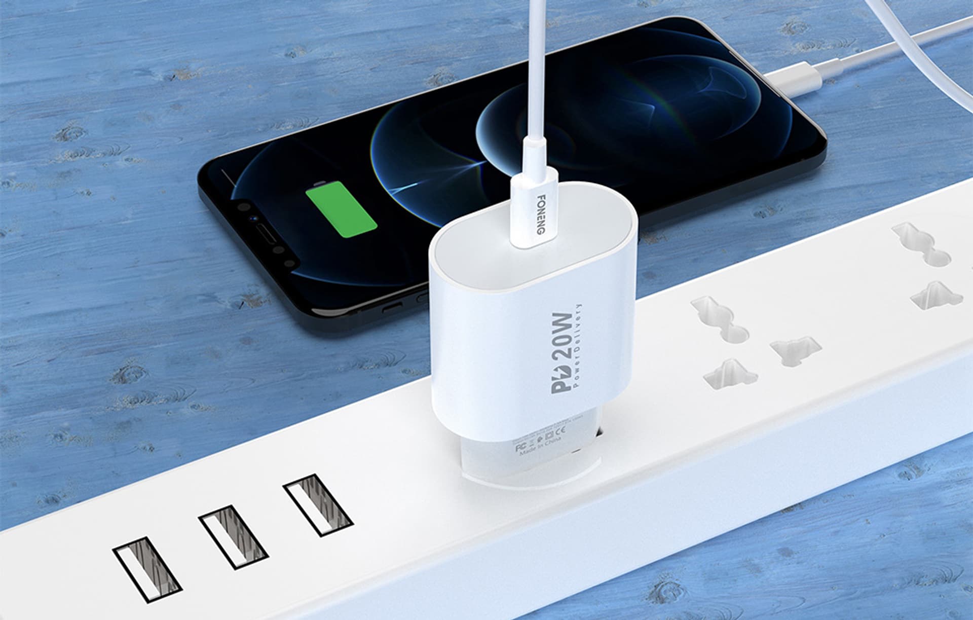 

Ładowarka sieciowa Foneng EU39, 1x USB, PD 3.0