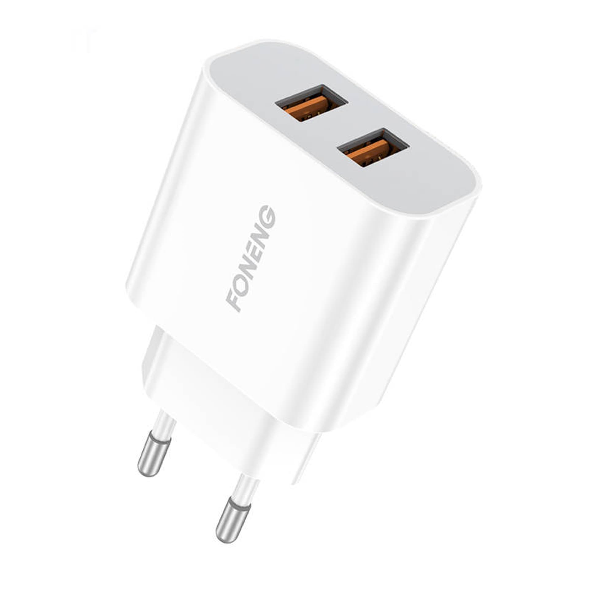 

Ładowarka sieciowa Foneng EU45, 2x USB + Kabel USB Lightning