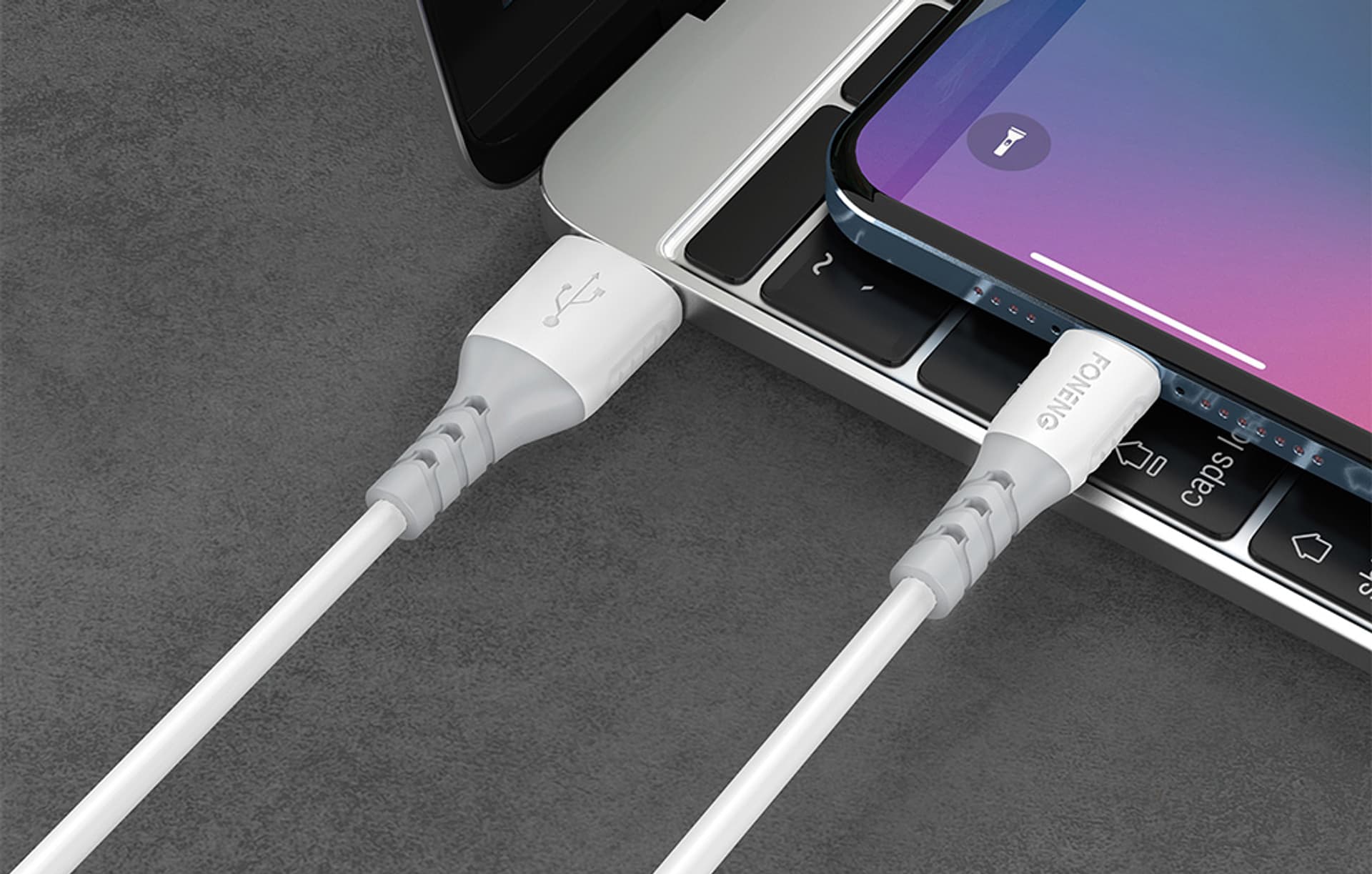 

Kabel USB do Lightning Foneng X66, 20W, 3A, 1m (biały)