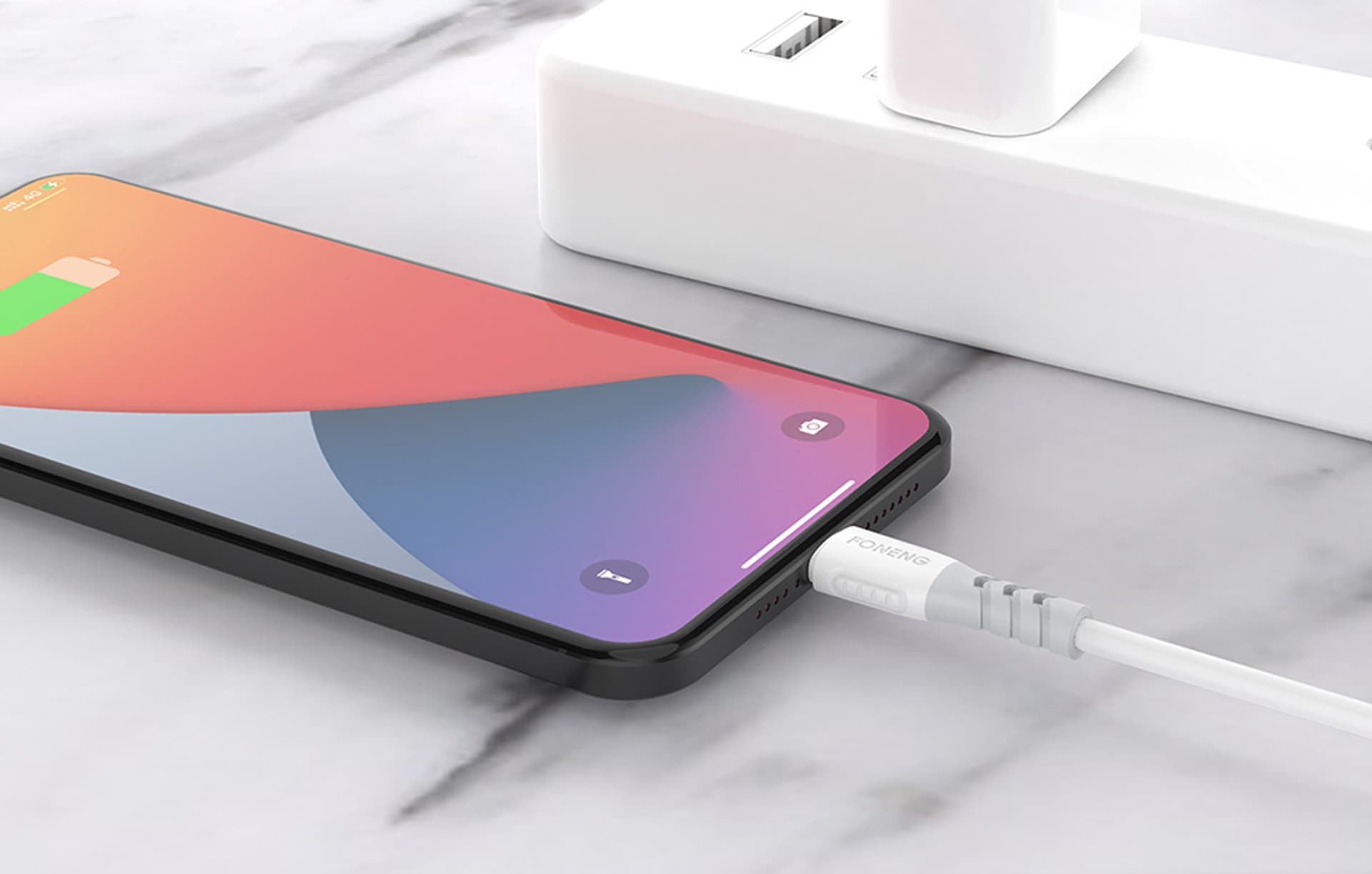 

Kabel USB do USB-C Foneng X66, 20W, 3A, 1m (biały)