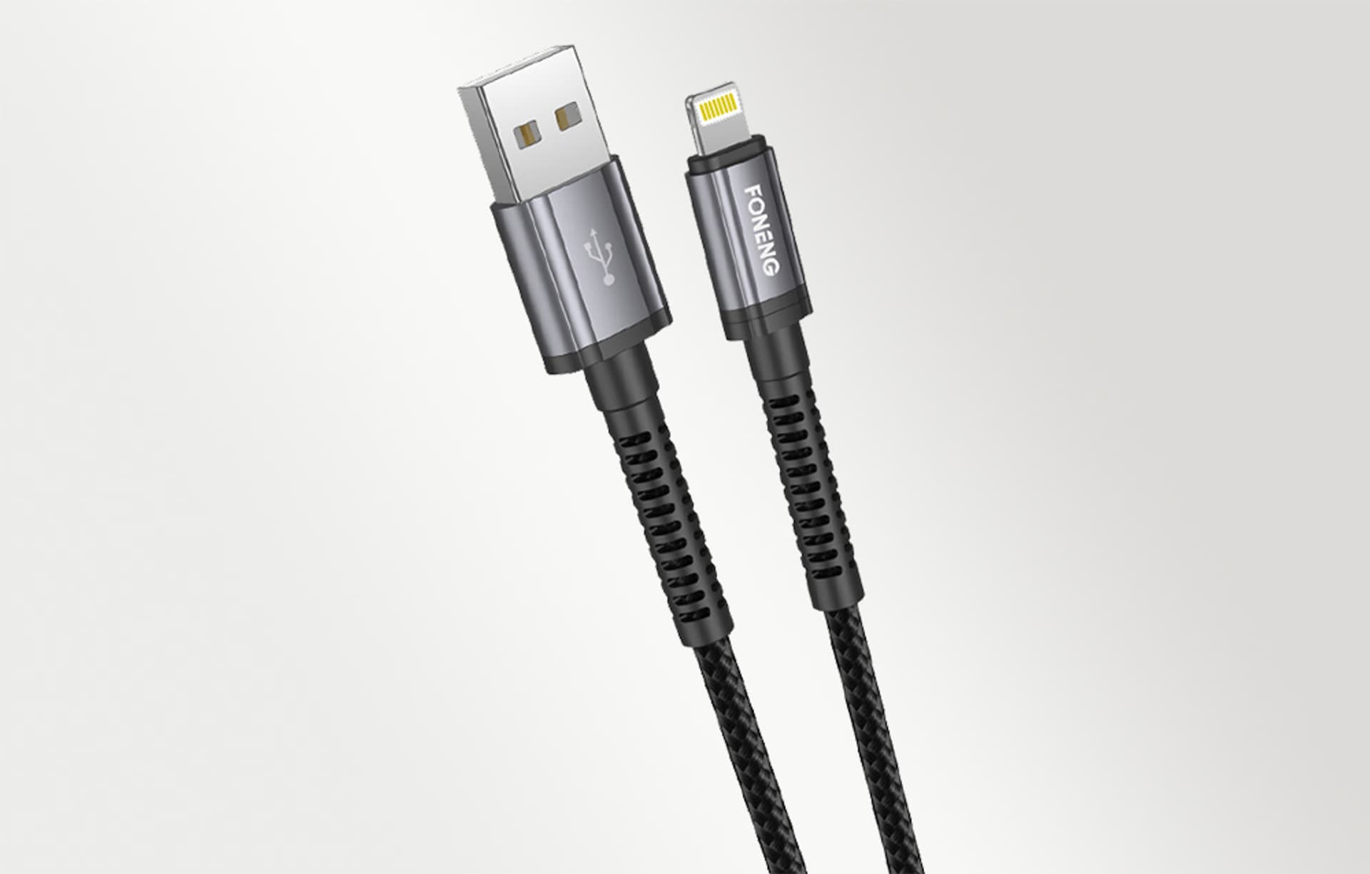 

Kabel USB do Lightning Foneng X83, 2.1A, 1m (czarny)