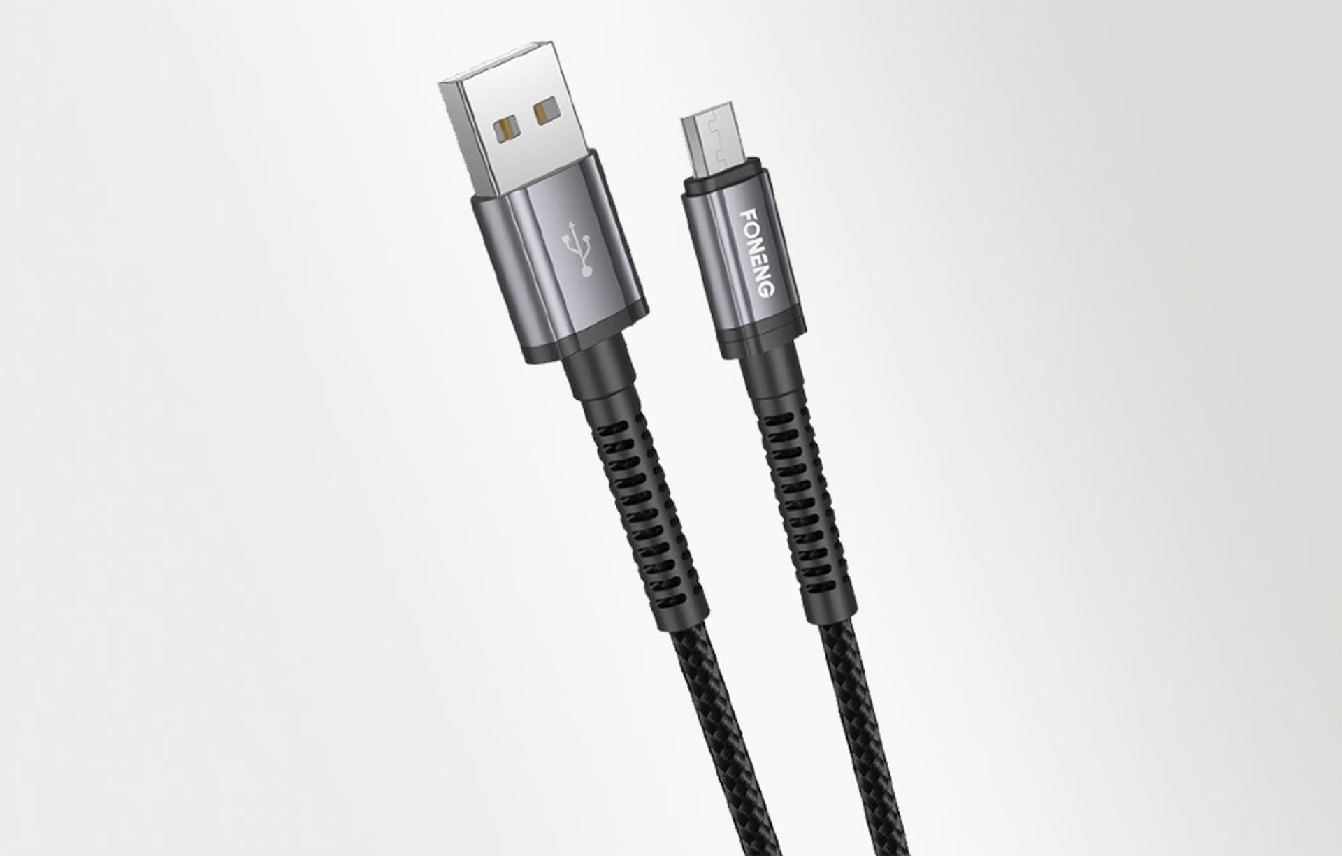 

Kabel USB do micro USB Foneng X83, 2.1A, 1m (czarny)
