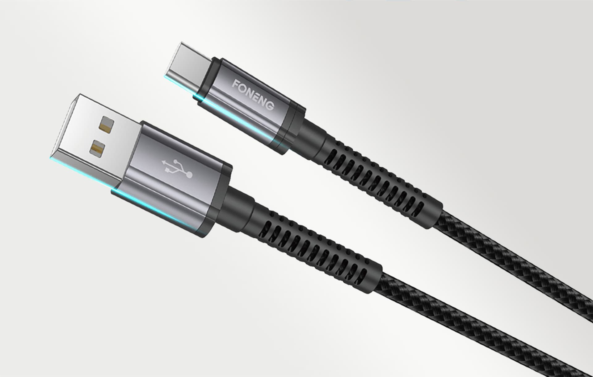 

Kabel USB do USB-C Foneng X83, 2.1A, 1m (czarny)