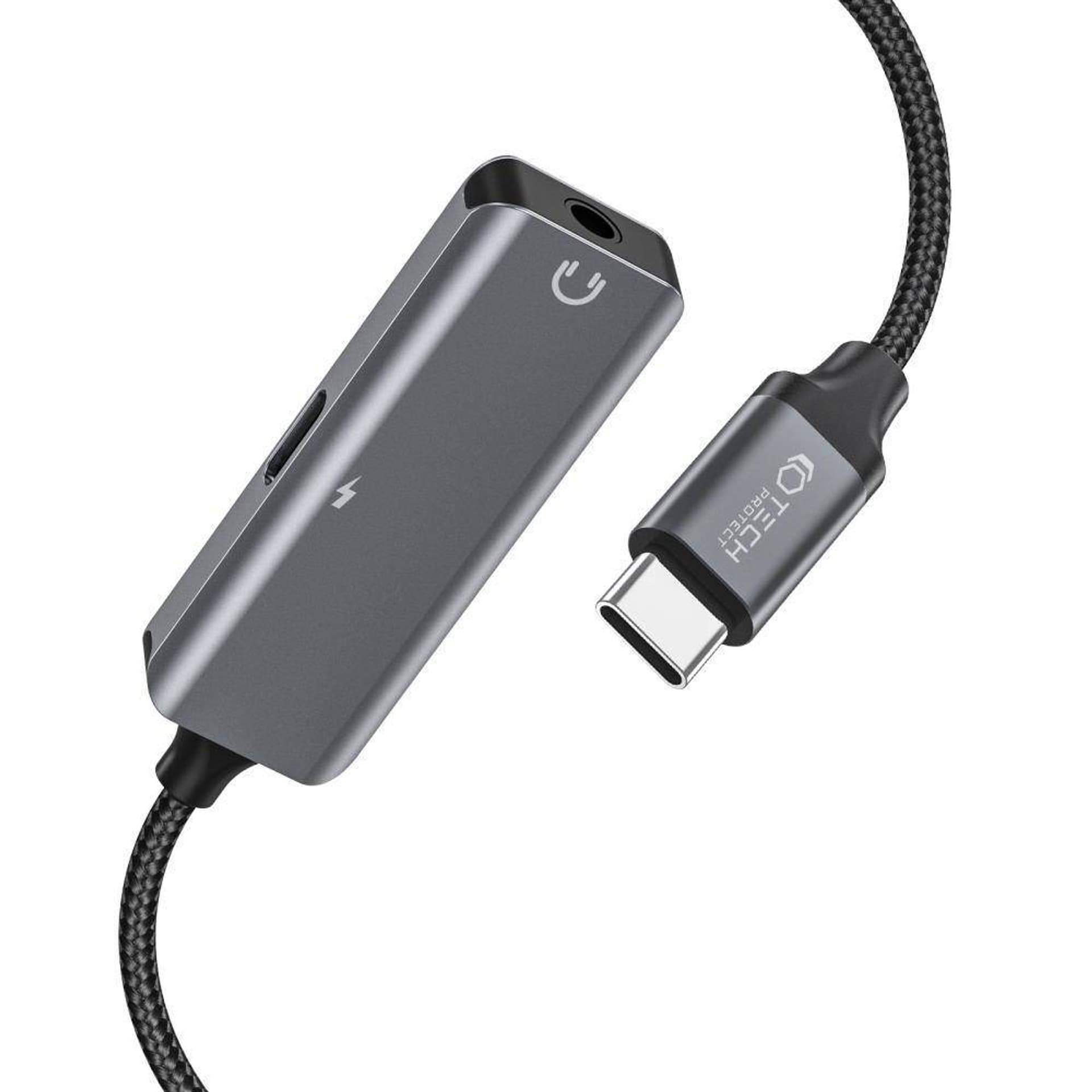 

Adapter 2w1 USB-C na mini jack 3.5mm + USB-C Tech-Protect Ultraboost czarny