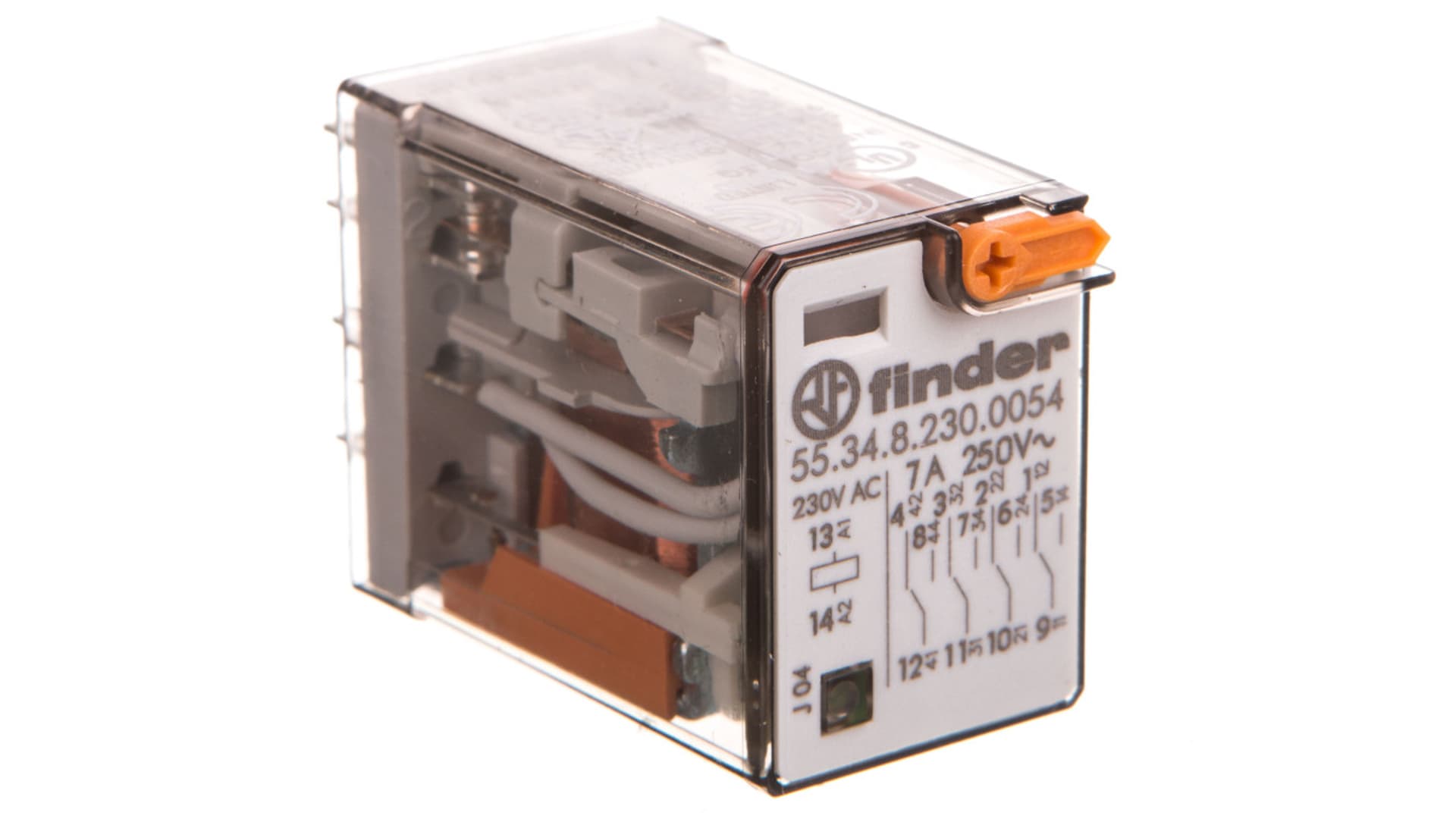 

Przekaźnik miniaturowy 4P 7A 230V AC, przycisk testujący, LED, mechaniczny wskaźnik zadziałania 55.34.8.230.0054