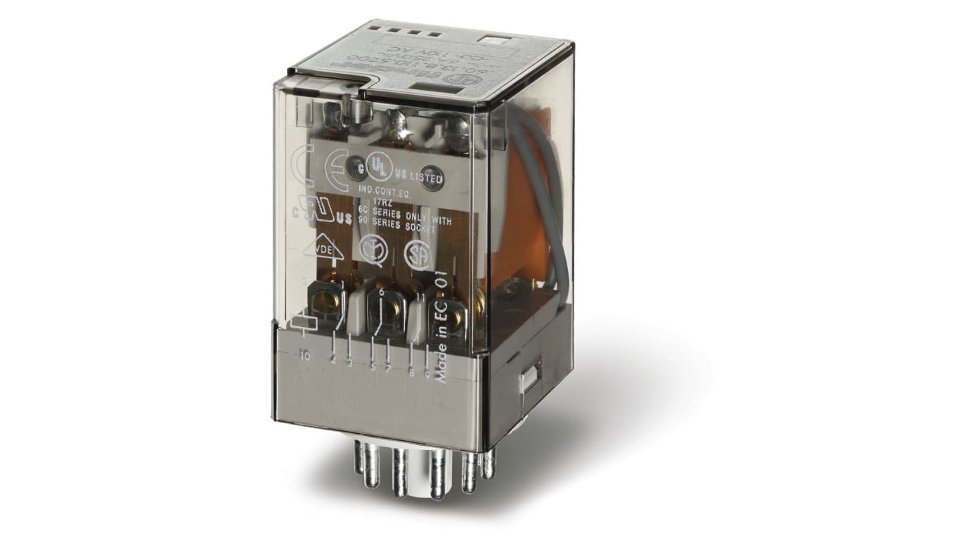 

Przekaźnik przemysłowy 3P 10A 110V AC przycisk testujący mechaniczny wskaźnik zadziałania 60.13.8.110.0040