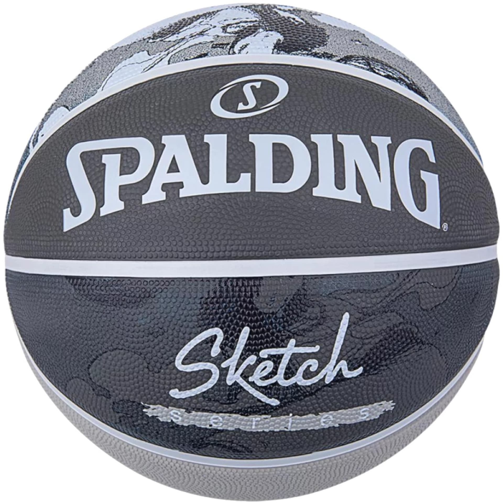 

Piłka do koszykówki Spalding Sketch Jump Ball (kolor Czarny. Szary/Srebrny, rozmiar 7)