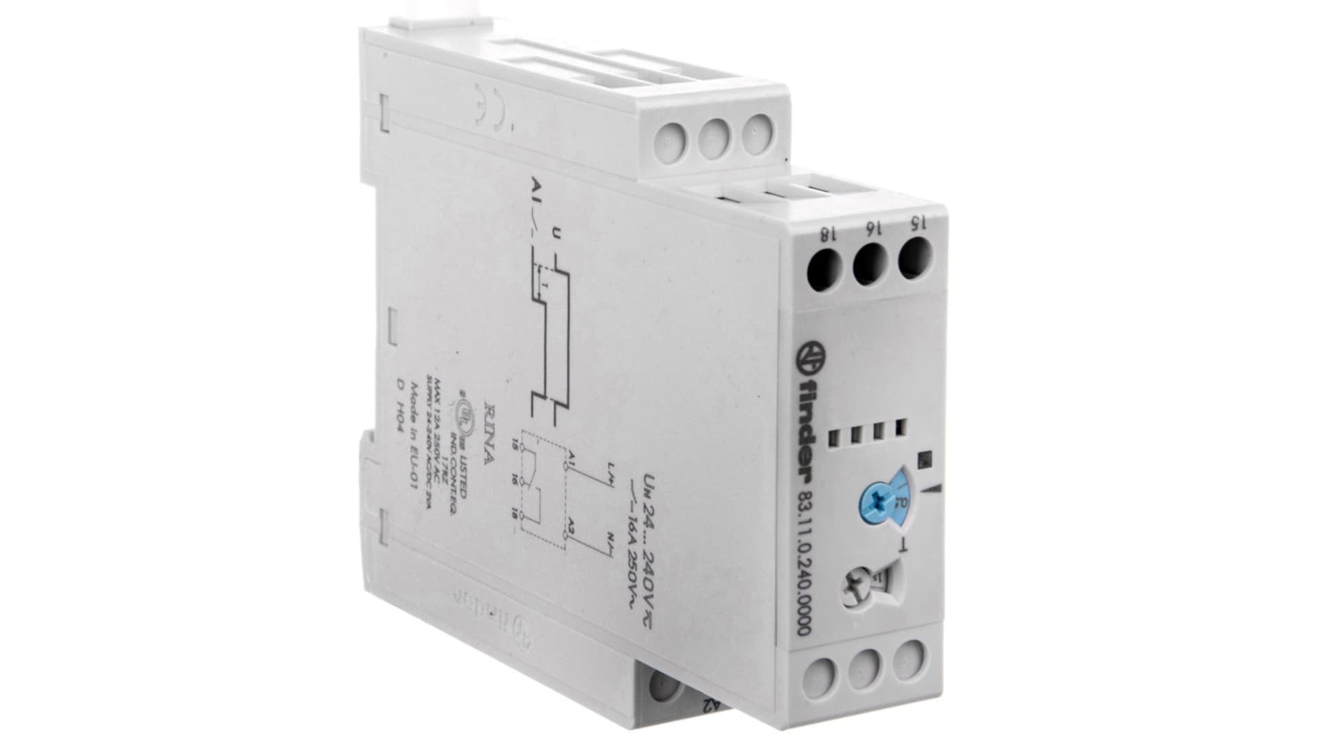 

Przekaźnik czasowy 1P 16A 24-240V AC/DC 0,05s-10dni jednofunkcyjny AI 83.11.0.240.0000