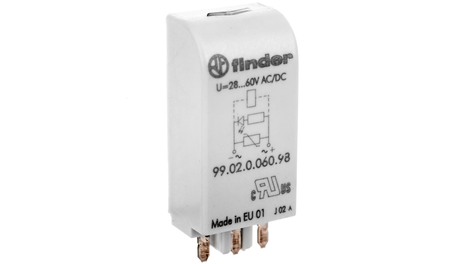 

Moduł EMC, LED zielony+warystor 28-60V AC/DC 99.02.0.060.98