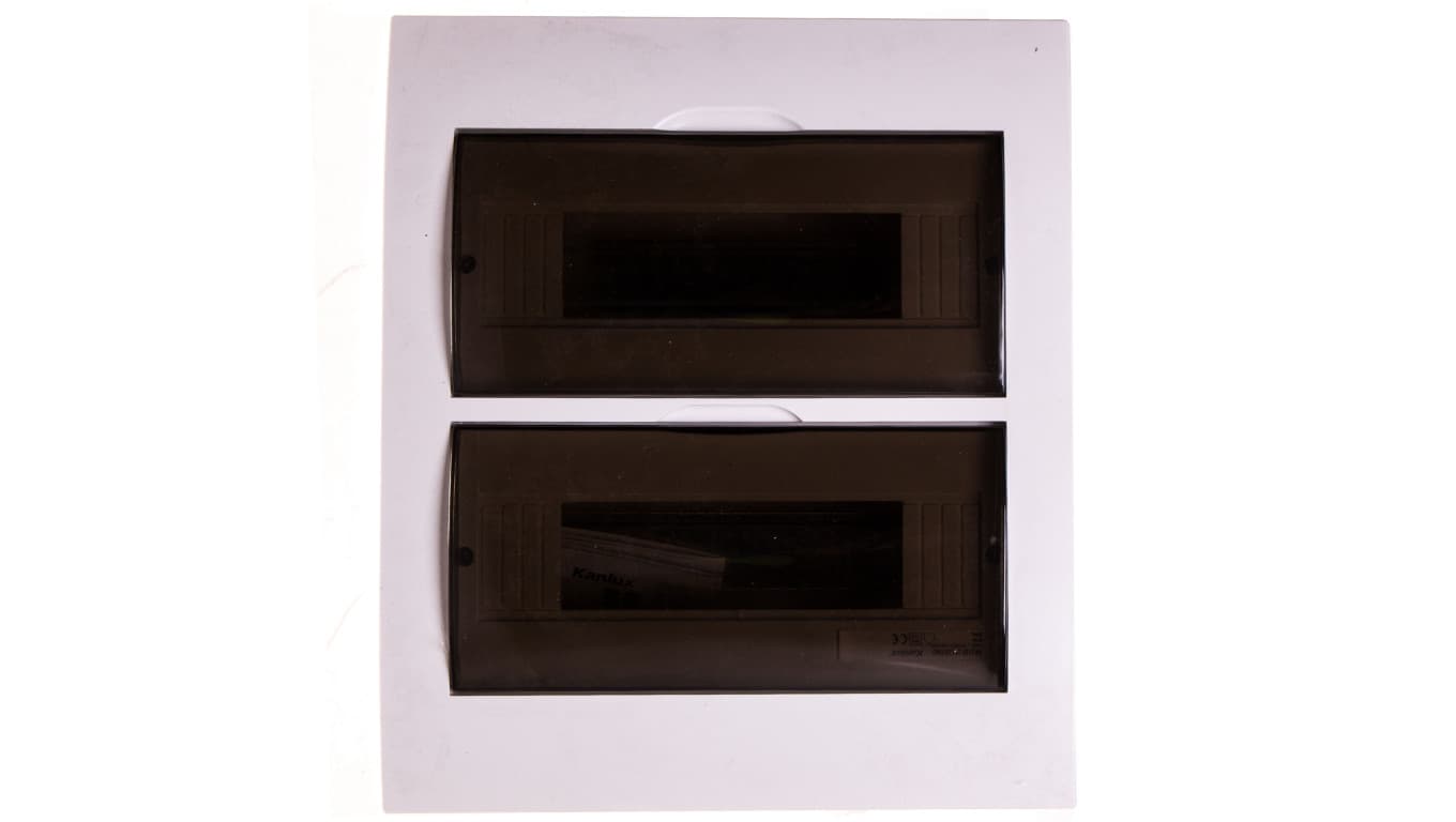 

Rozdzielnica modułowa 2x12 podtynkowa IP40 IK06 N+PE II klasa drzwi transparentne szare DB212F 2X12P/FMD biała 3845