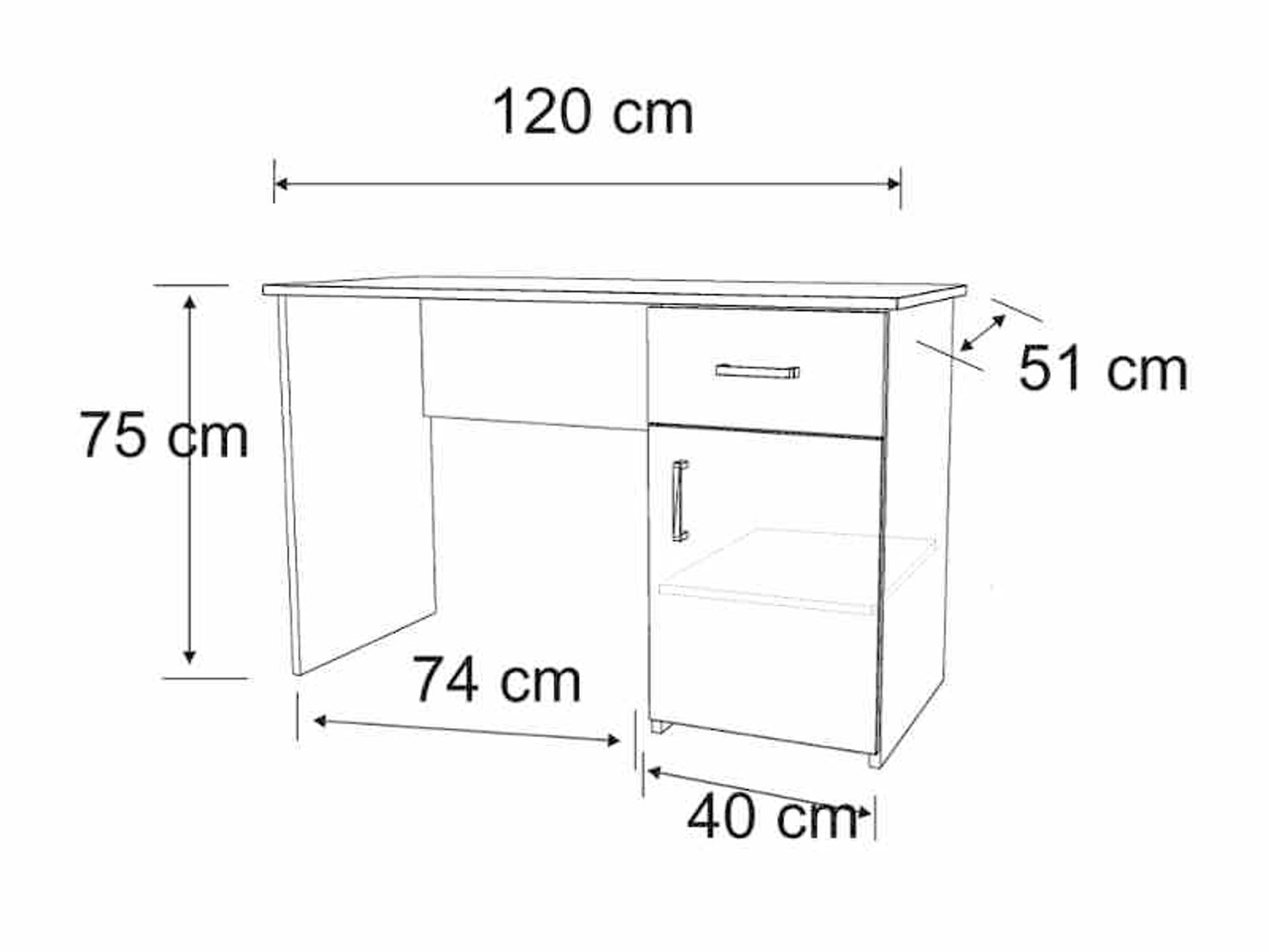 

Biurko FRANEK 120 cm z szuflada