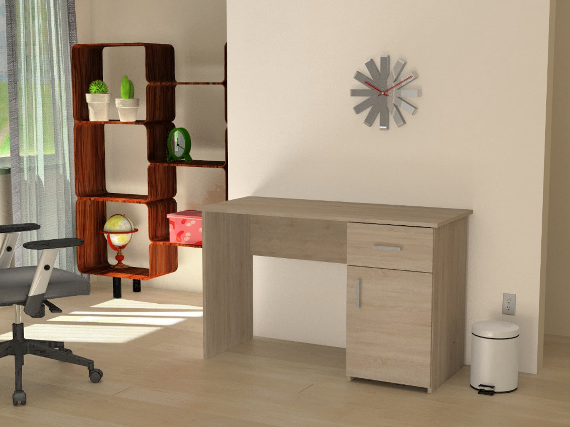 

Biurko FRANEK 120 cm z szuflada SONOMA