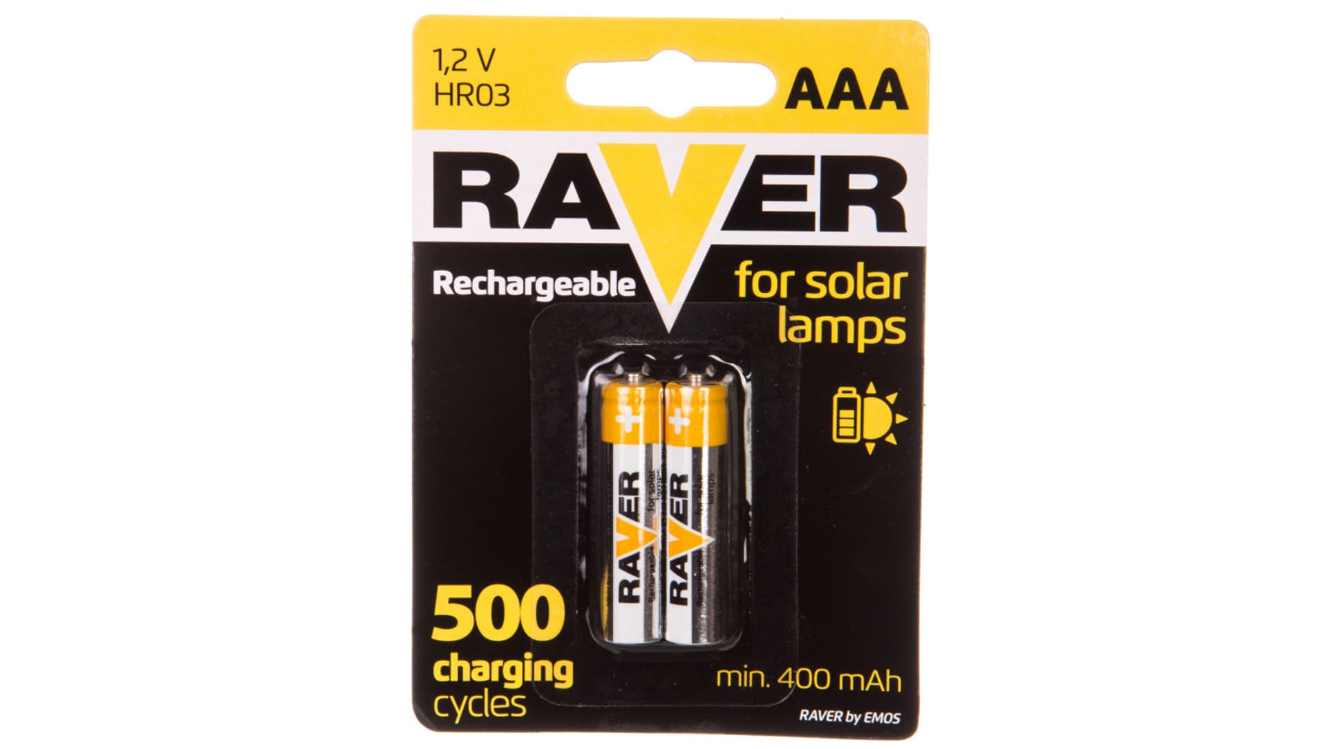 

Akumulator Ni-MH LR03 / AAA 400mAh RAVER SOLAR /blister 2szt/ B7414