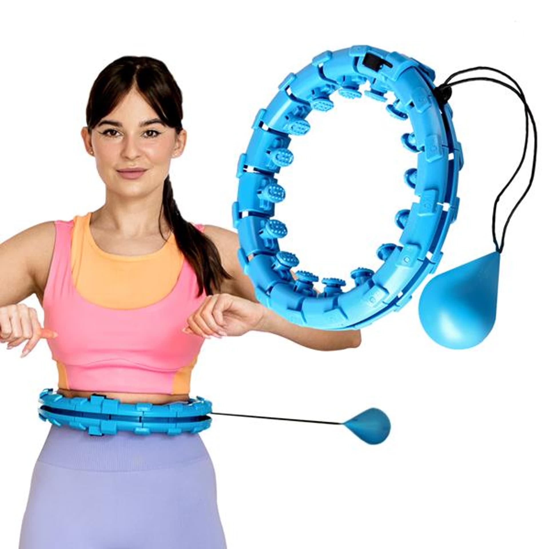 

ZESTAW HULA HOP OHA01 BLUE Z WYPUSTKAMI I OBCIĄŻNIKIEM ONE FITNESS + PAS BR125