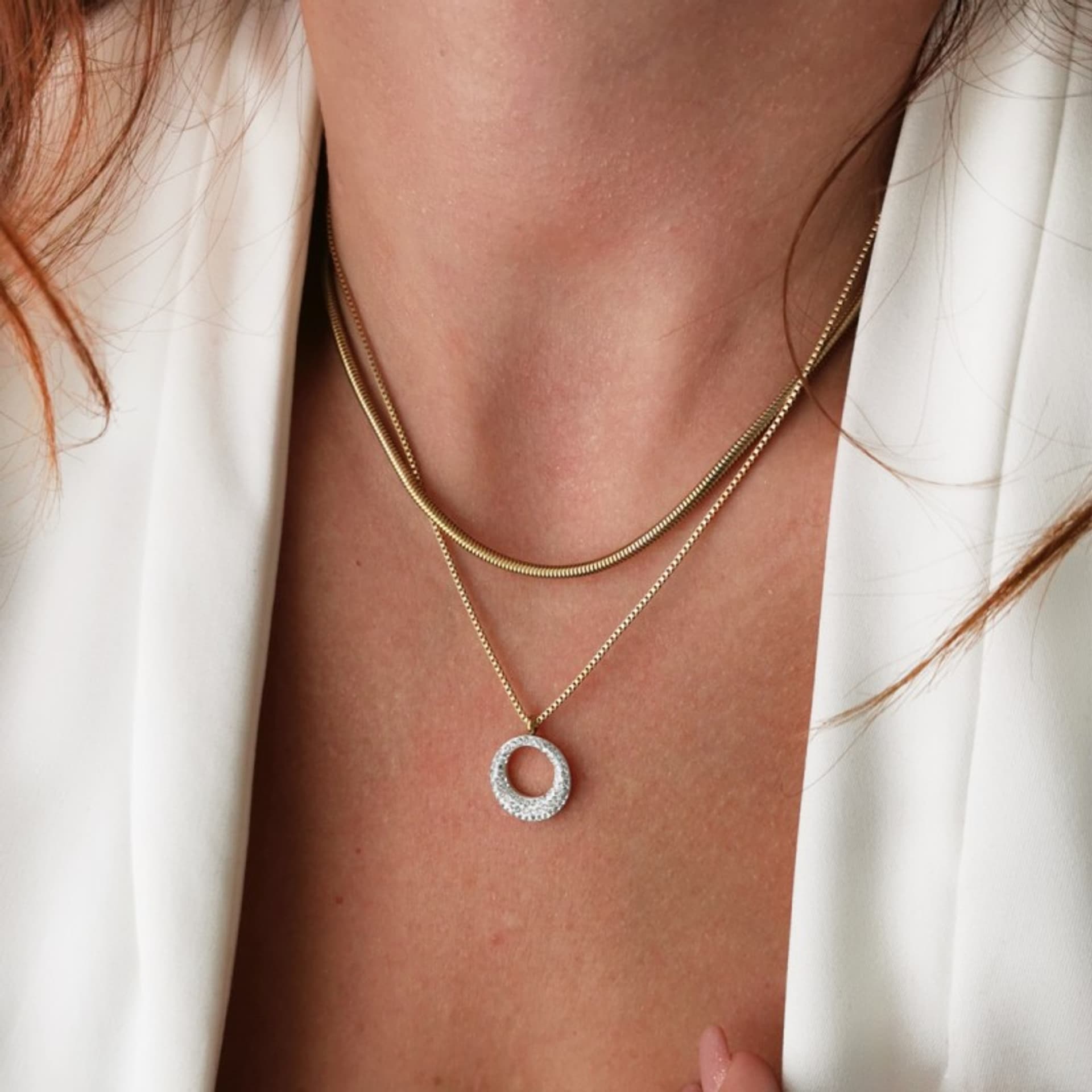 

Naszyjnik stal chirurgiczna pozłacana 14k gold NST1540