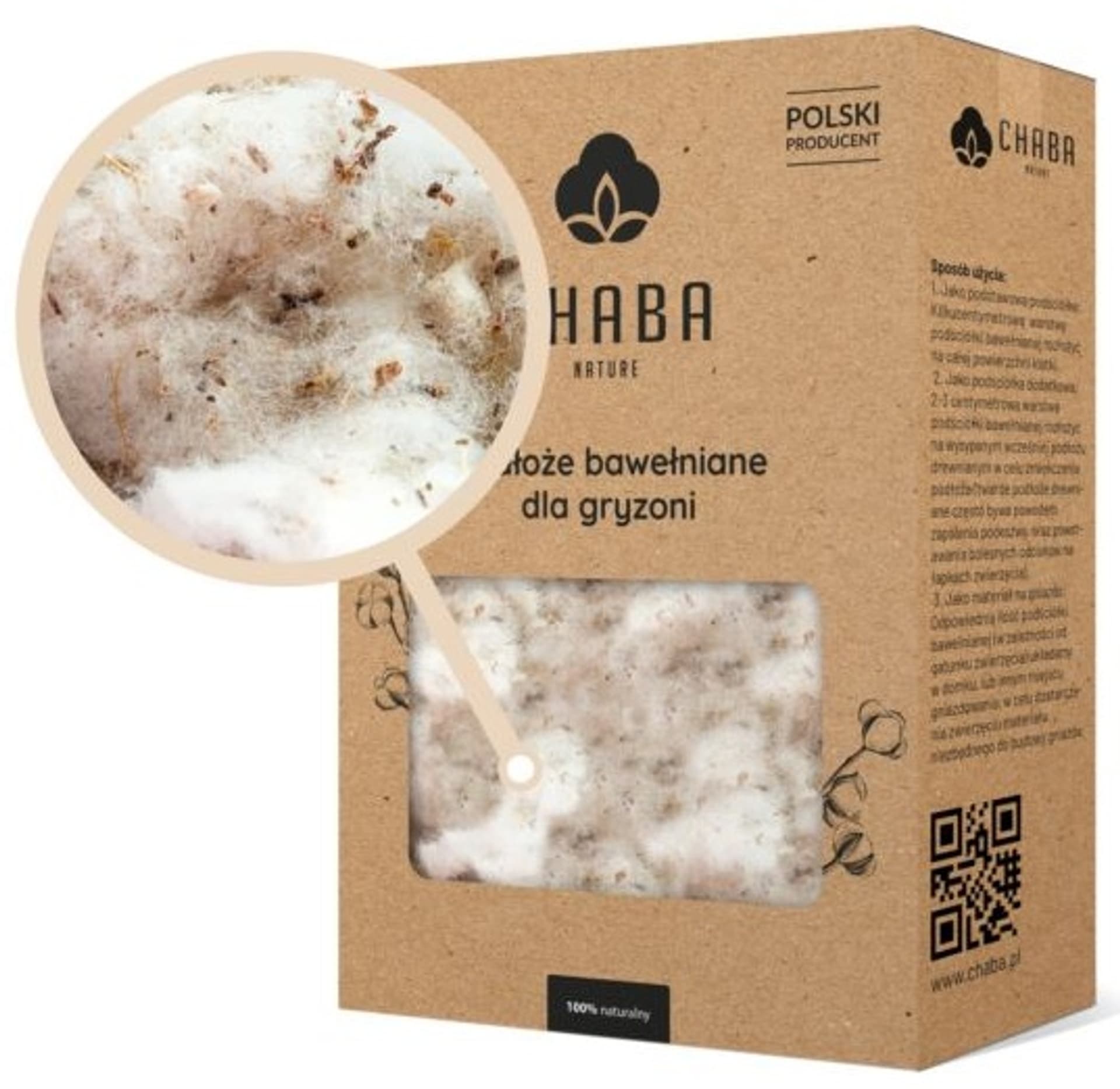

CHABA Podłoże bawełniane dla gryzoni 200g